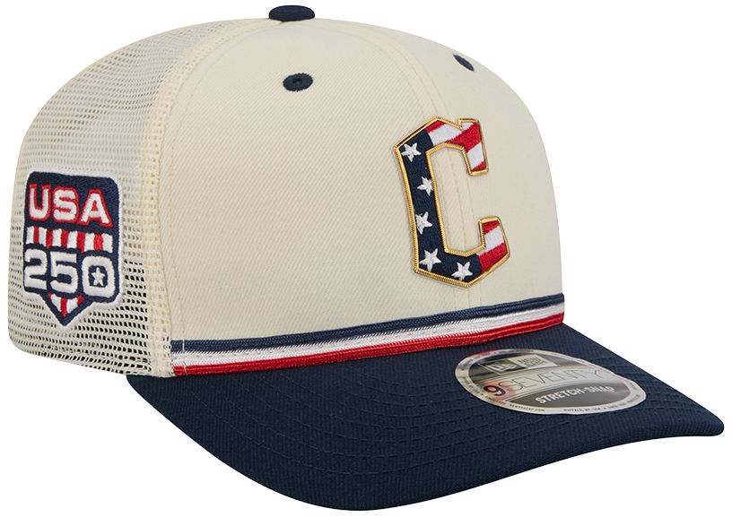 New Era Adult Cleveland Guardians 4th of July 9Seventy Adjustable Stretch-Snap Trucker Hat