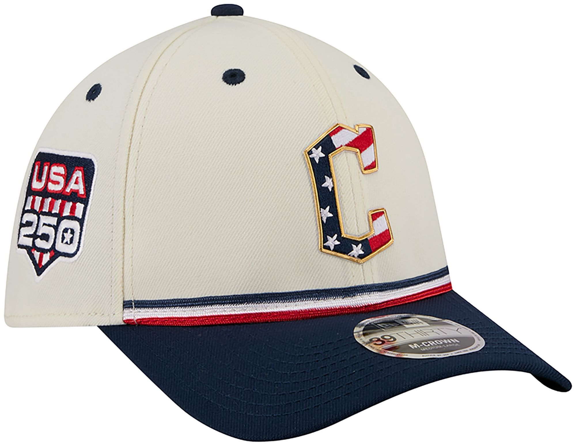 New Era Adult Cleveland Guardians 4th of July 39Thirty Stretch Fit Hat