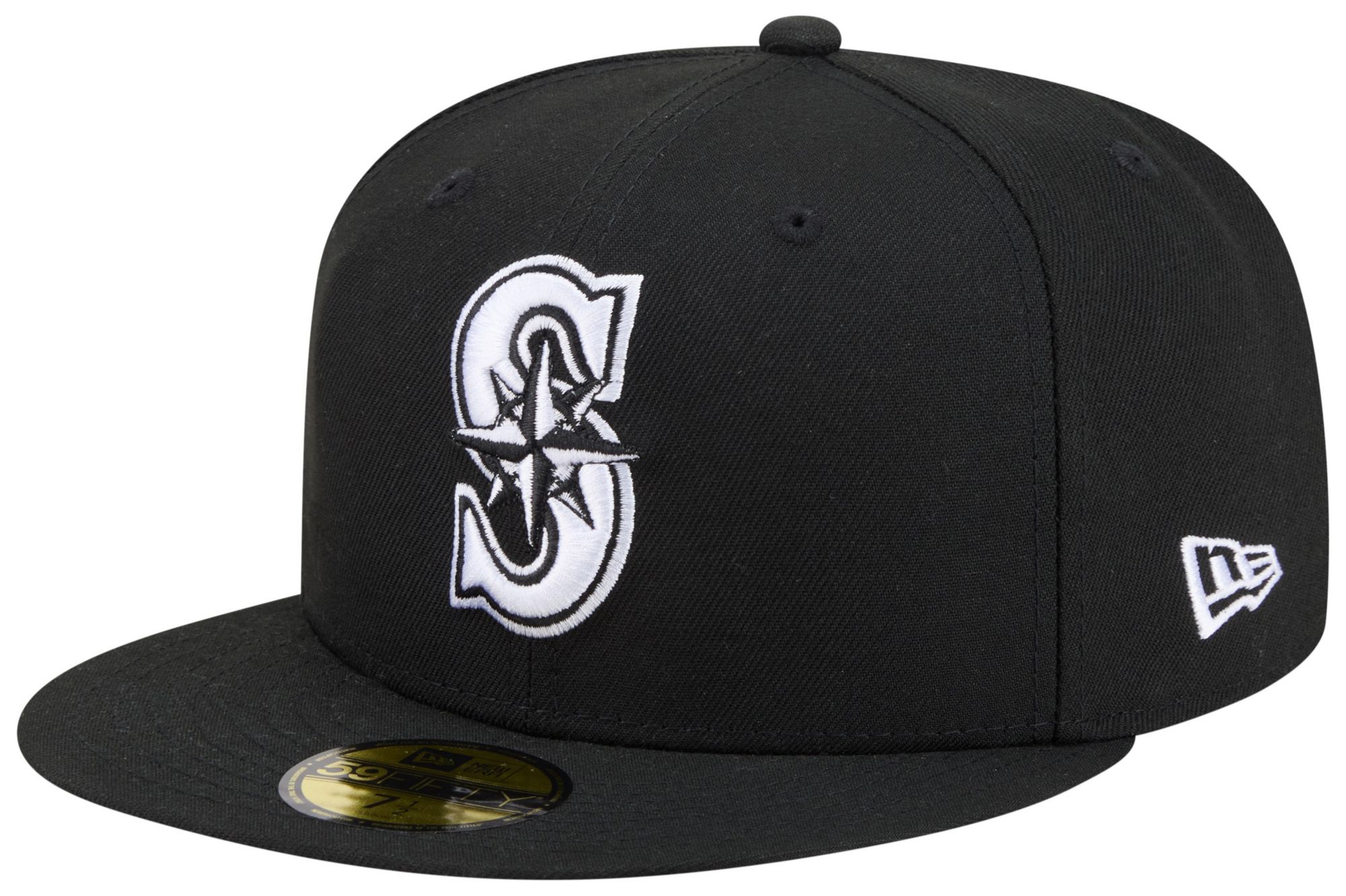 New Era Adult Seattle Mariners Black Basic 59Fifty Fitted Hat