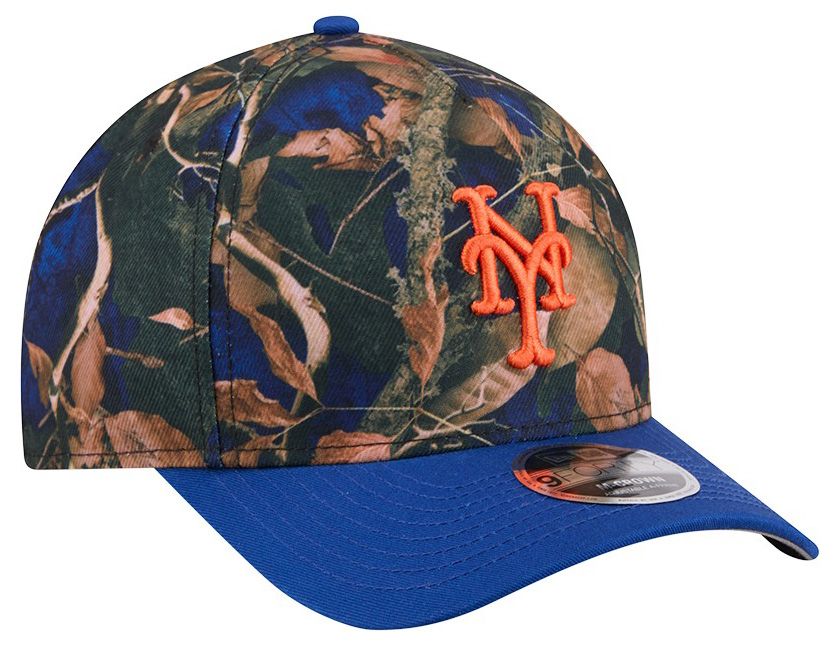 New Era Adult New York Mets Blue Leaves 9Forty Adjustable Hat