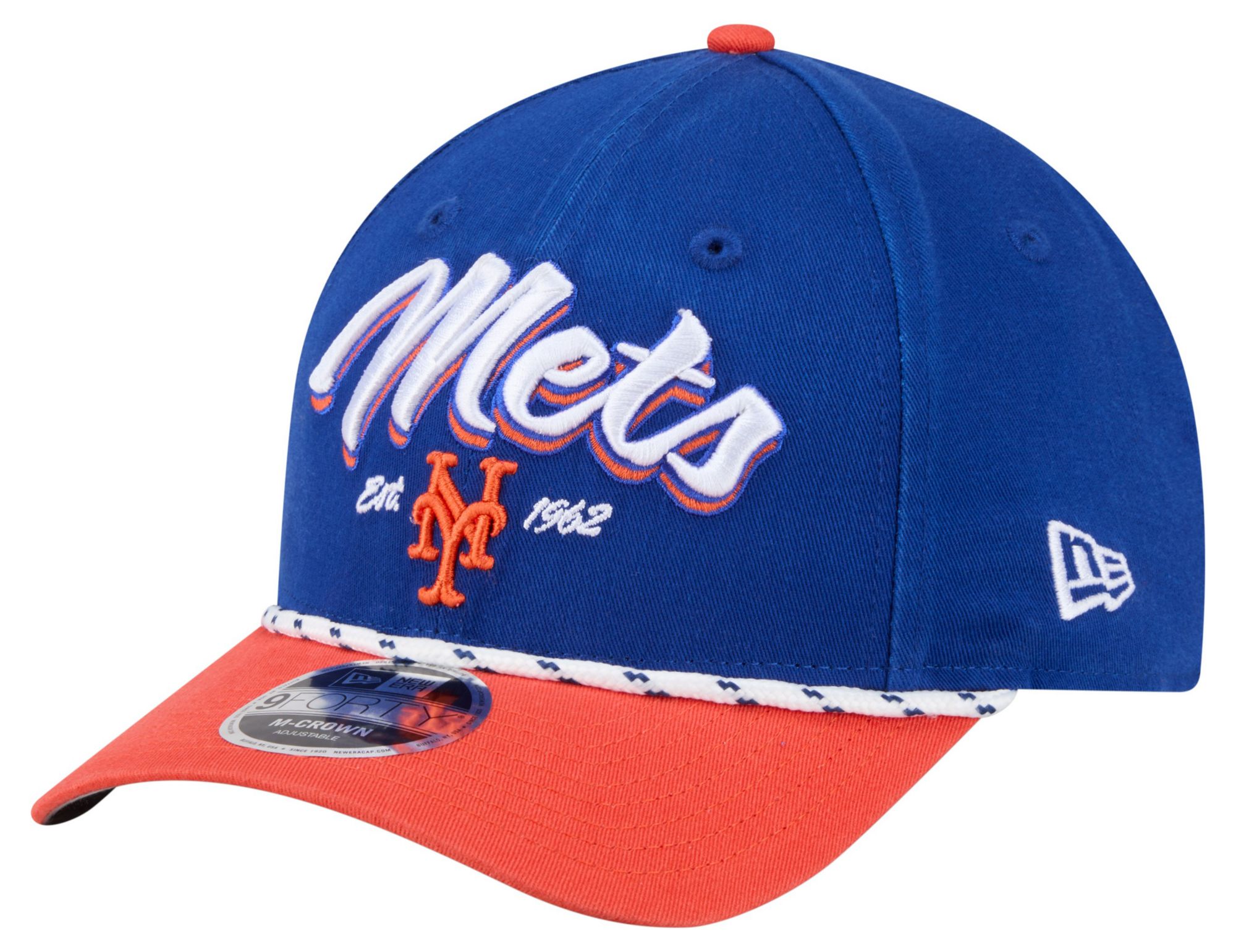 New Era Adult New York Mets Blue Team Loyal 9Forty Adjustable Hat