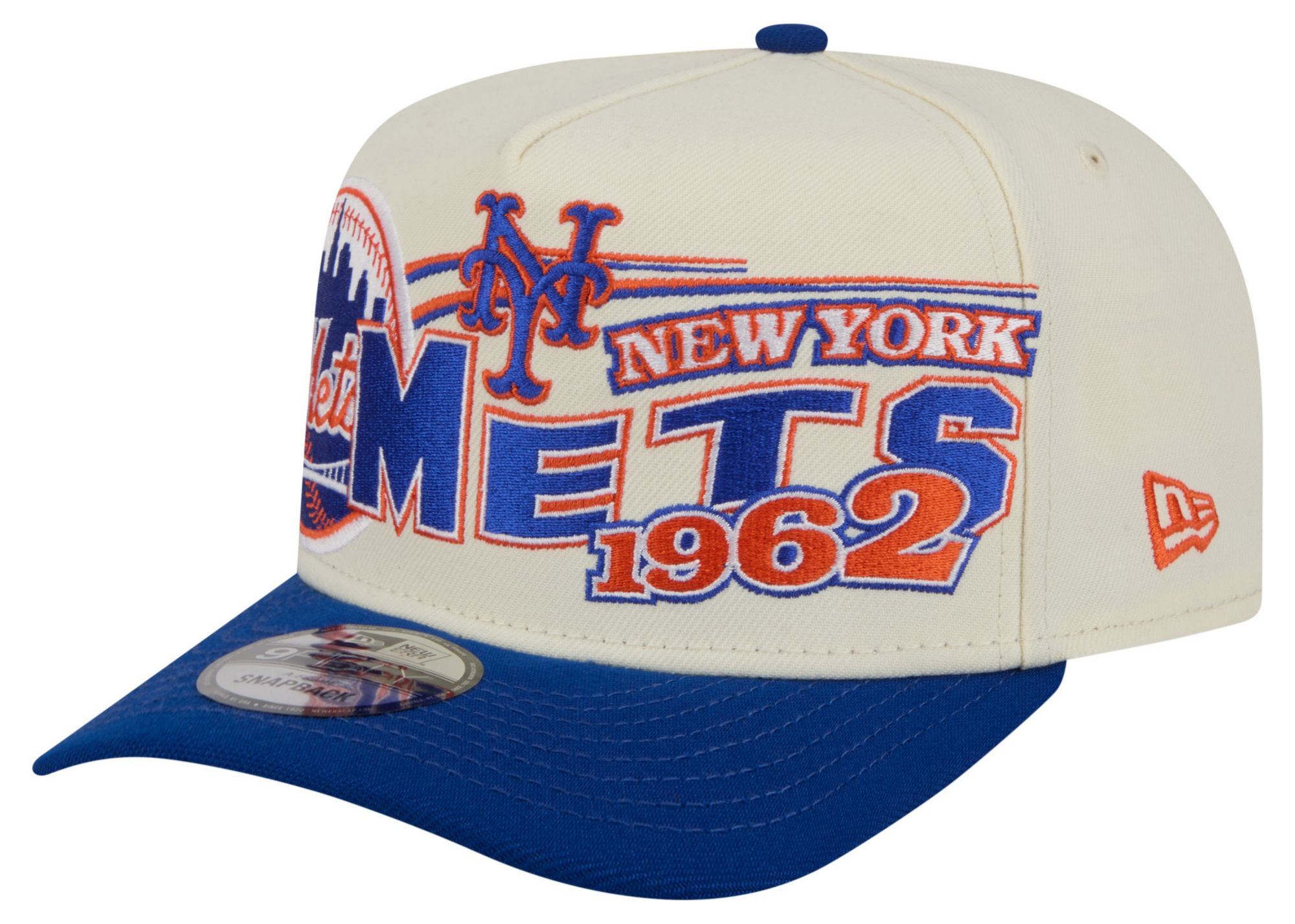 New Era Adult New York Mets Cream Classic 9Fifty Adjustable Hat