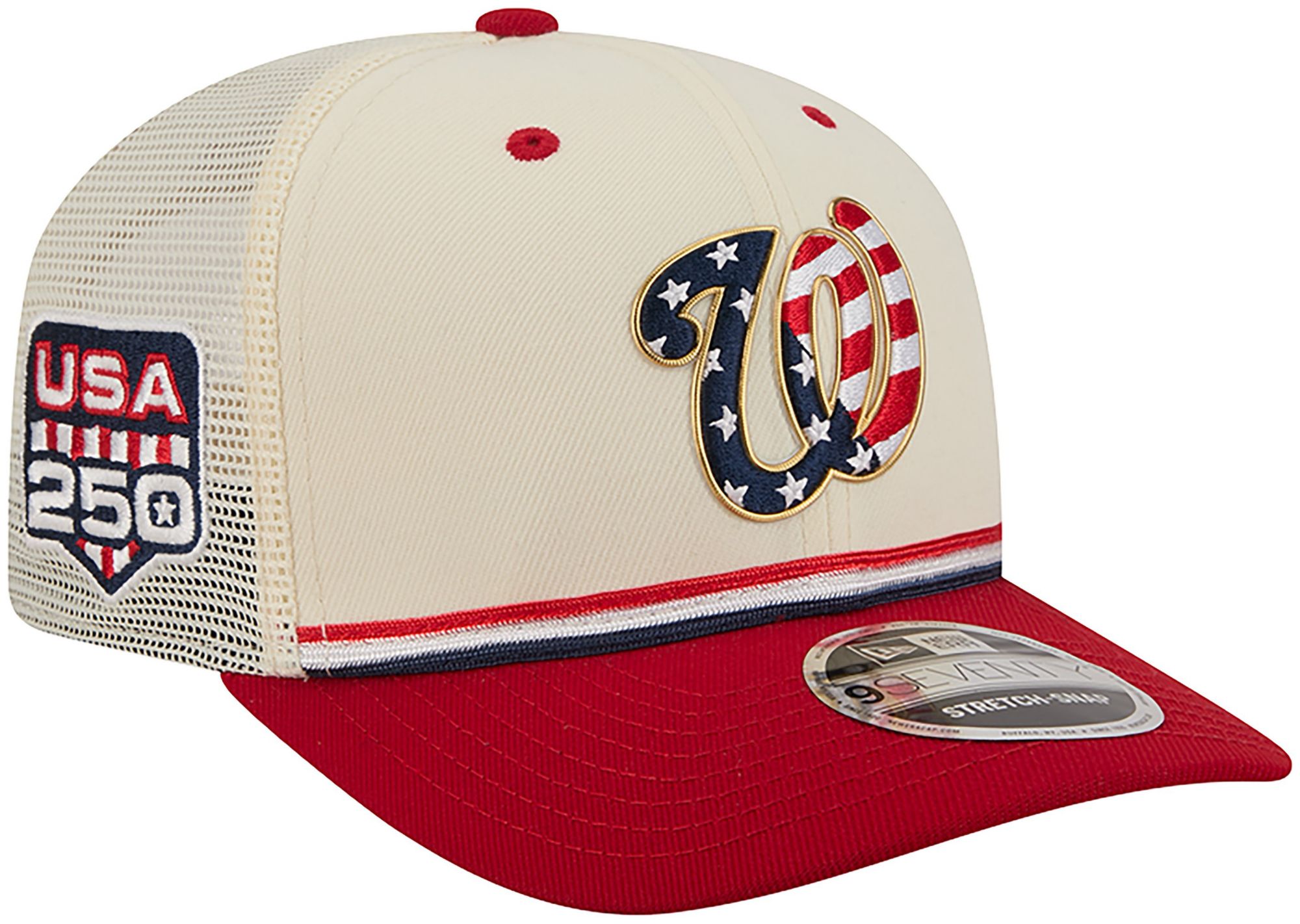 New Era Adult Washington Nationals 4th of July 9Seventy Adjustable Stretch-Snap Trucker Hat