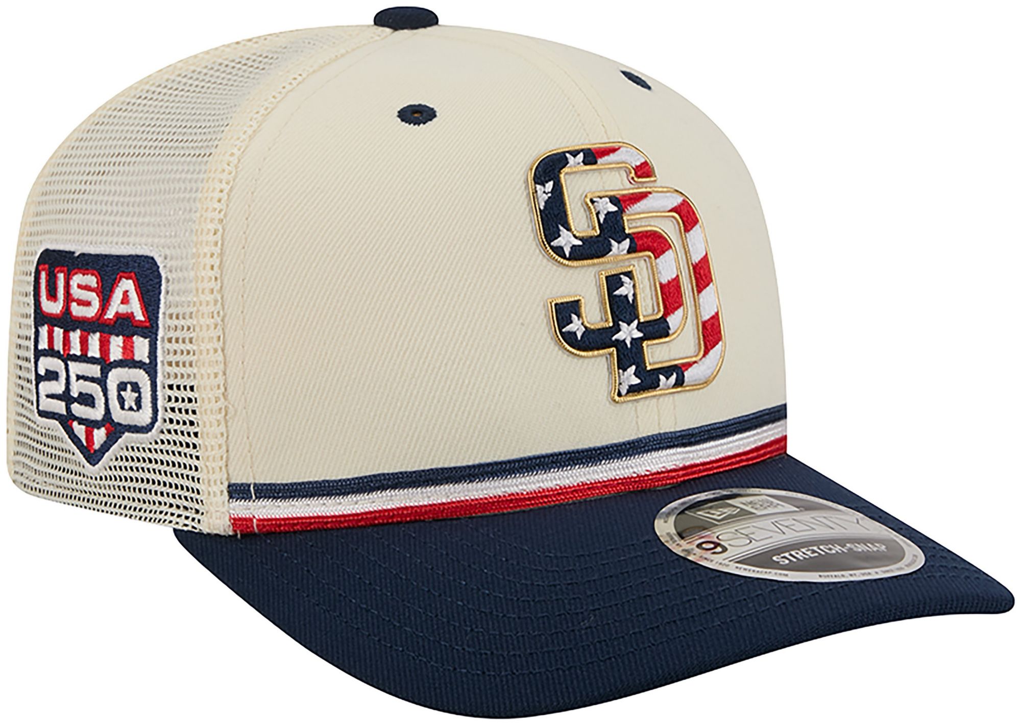 New Era Adult San Diego Padres 4th of July 9Seventy Adjustable Stretch-Snap Trucker Hat