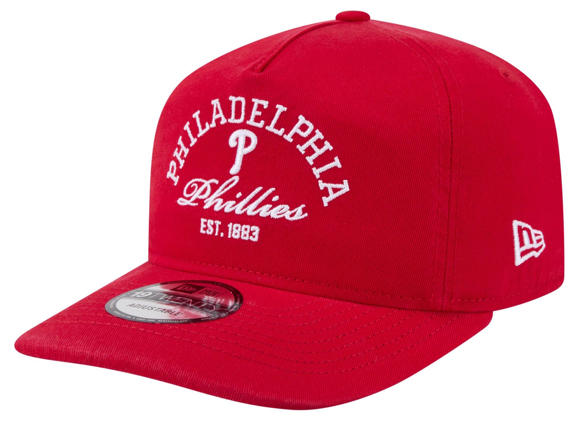 New Era Adult Philadelphia Phillies Red 19Twenty Stacked Adjustable Hat