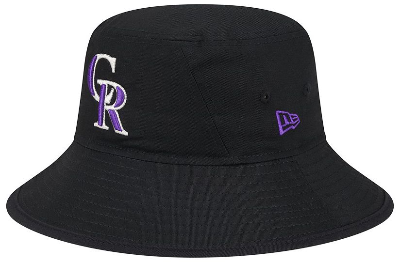 New Era Adult Colorado Rockies Black Evergreen Bucket Hat