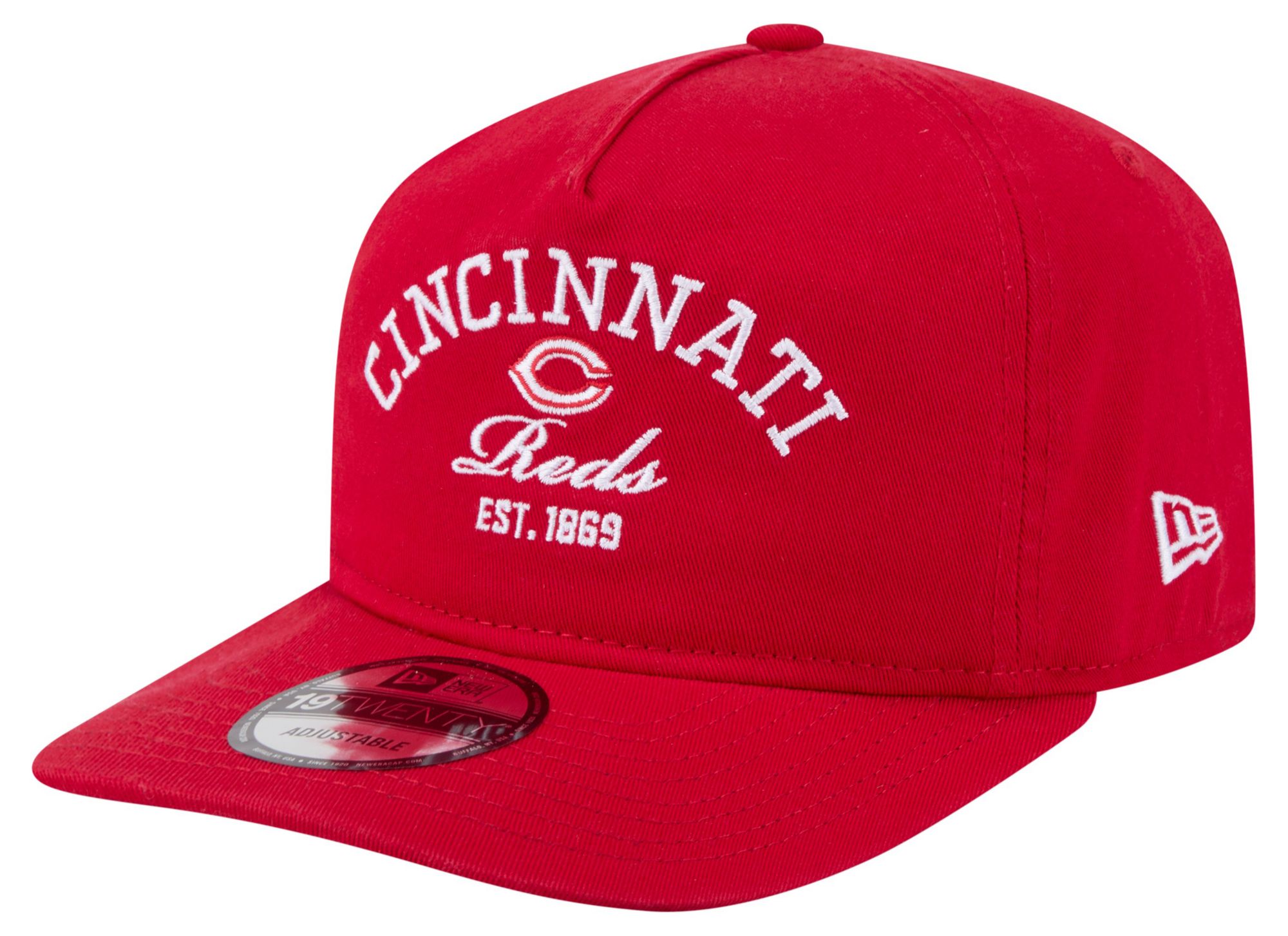 New Era Adult Cincinnati Reds Red 19Twenty Stacked Adjustable Hat