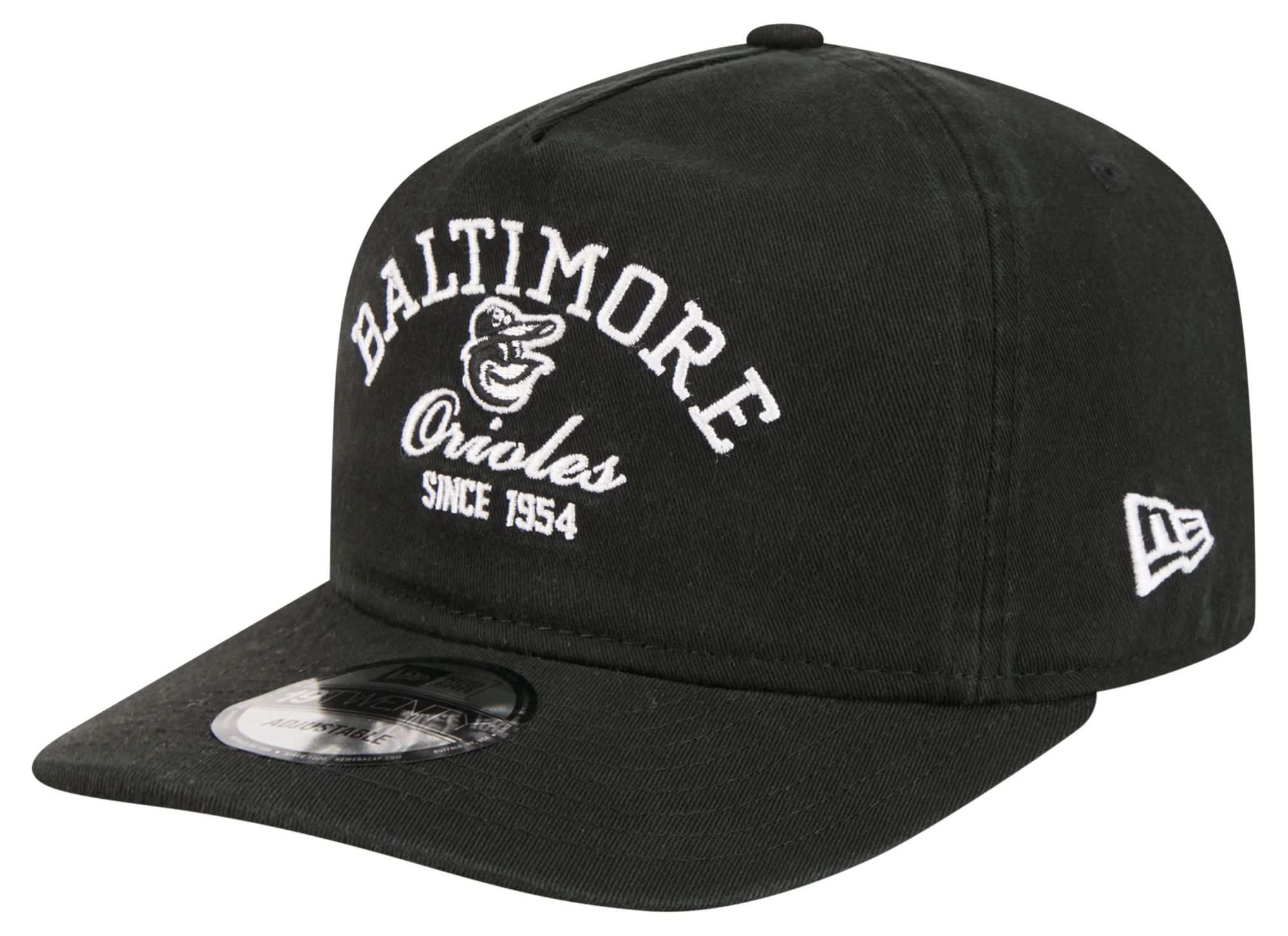 New Era Adult Baltimore Orioles Black 19Twenty Stacked Adjustable Hat