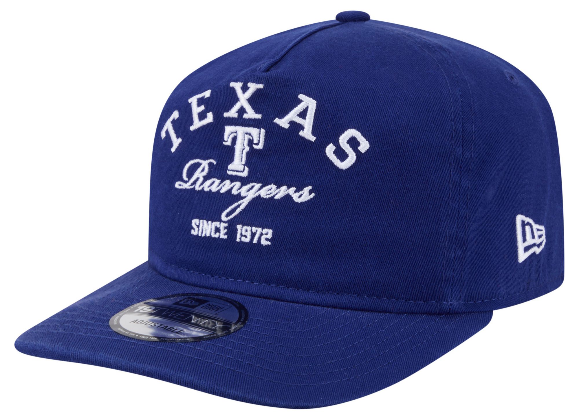 New Era Adult Texas Rangers Blue 19Twenty Stacked Adjustable Hat
