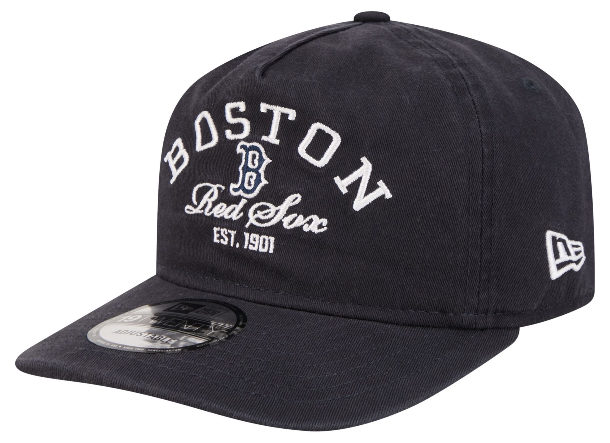 New Era Adult Boston Red Sox Navy 19Twenty Stacked Adjustable Hat