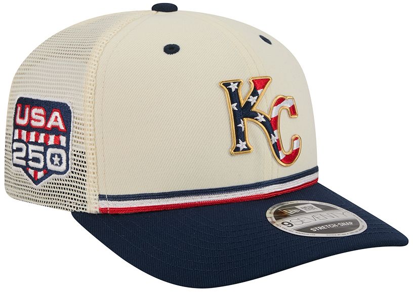 New Era Adult Kansas City Royals 4th of July 9Seventy Adjustable Stretch-Snap Trucker Hat