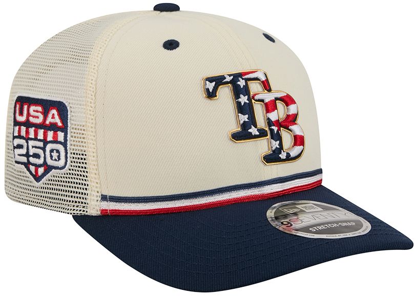 New Era Adult Tampa Bay Rays 4th of July 9Seventy Adjustable Stretch-Snap Trucker Hat