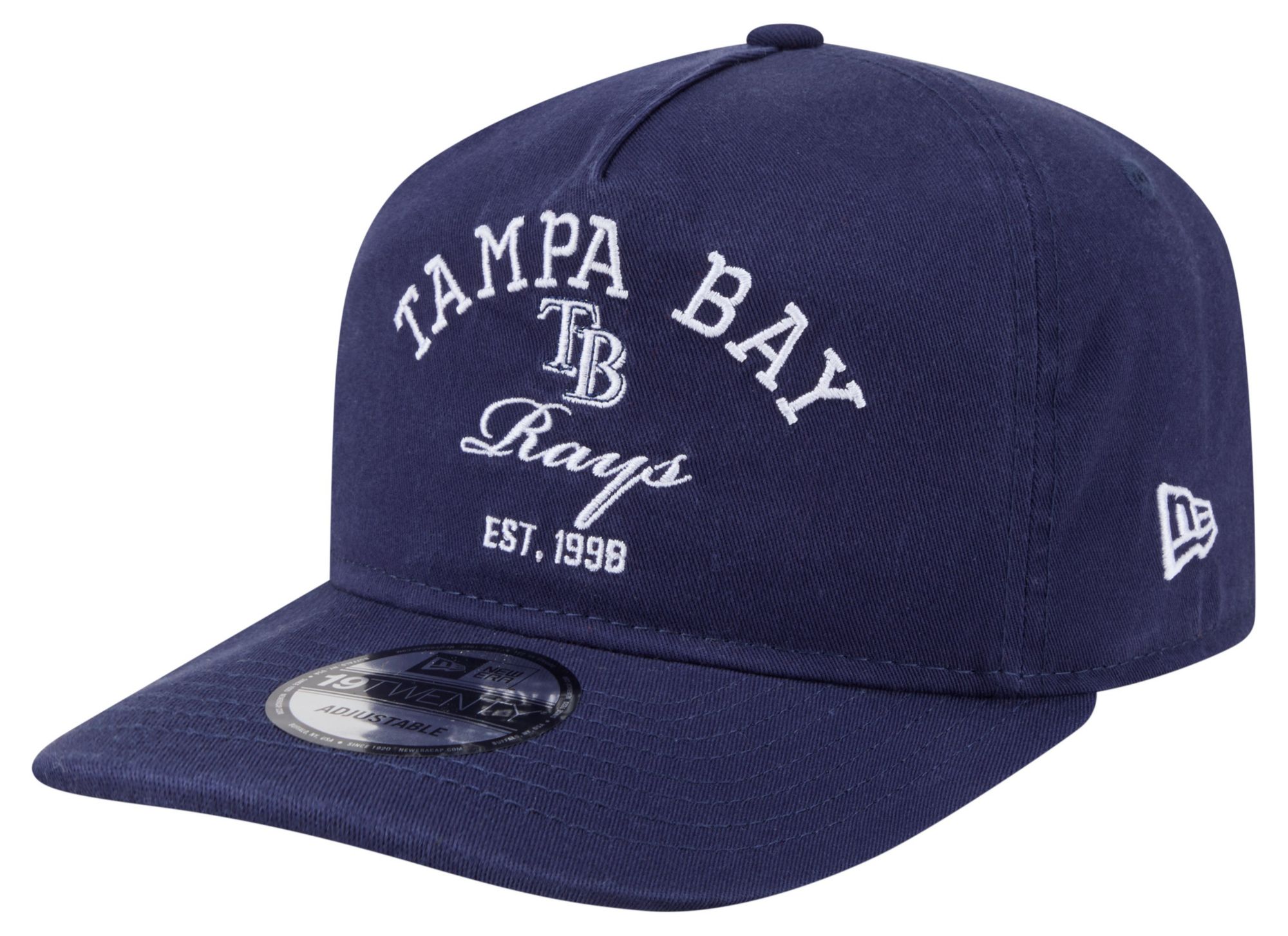 New Era Adult Tampa Bay Rays Navy 19Twenty Stacked Adjustable Hat