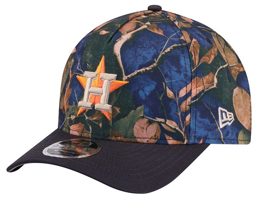New Era Adult Houston Astros Navy Leaves 9Forty Adjustable Hat