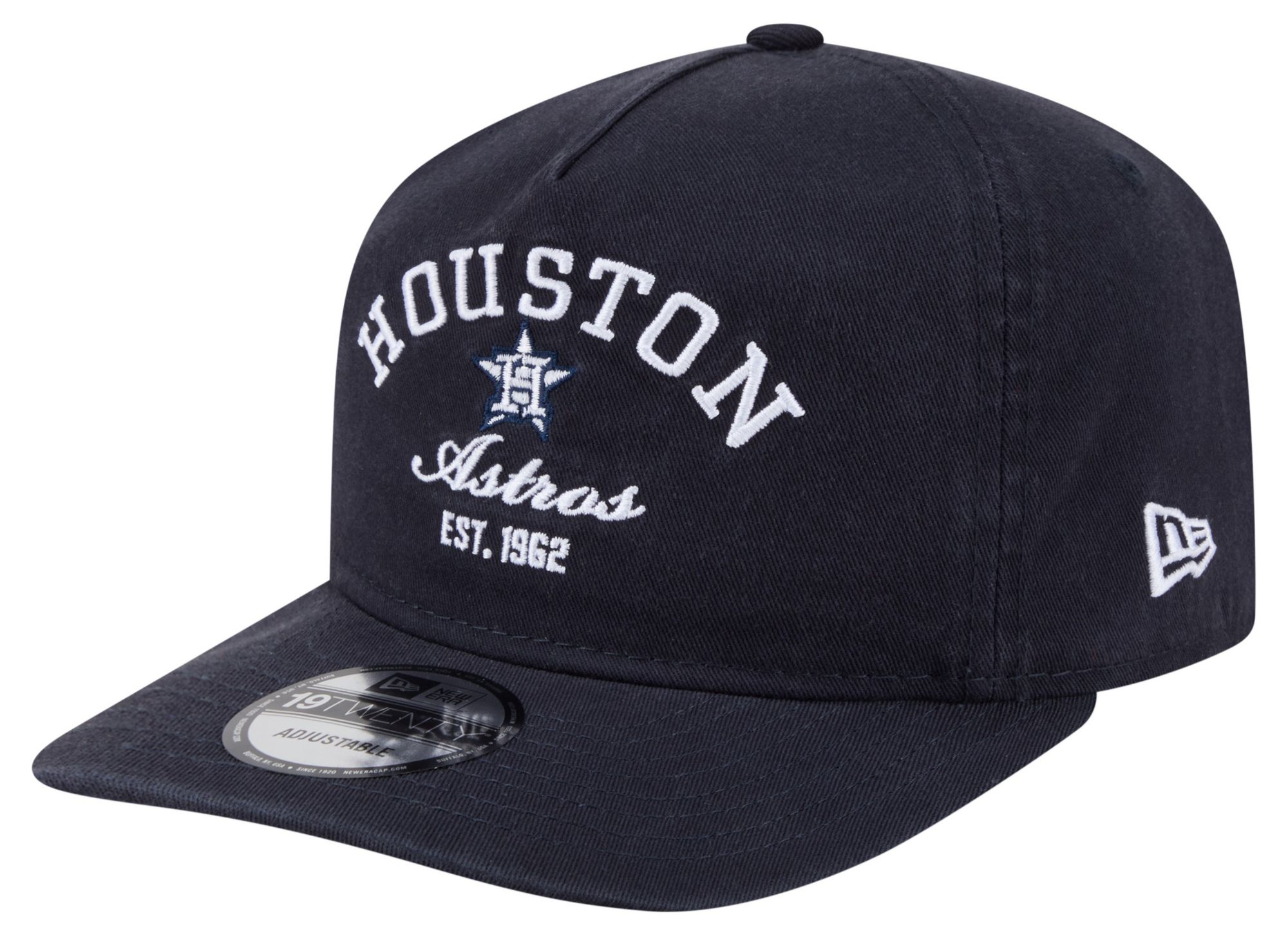 New Era Adult Houston Astros Navy 19Twenty Stacked Adjustable Hat