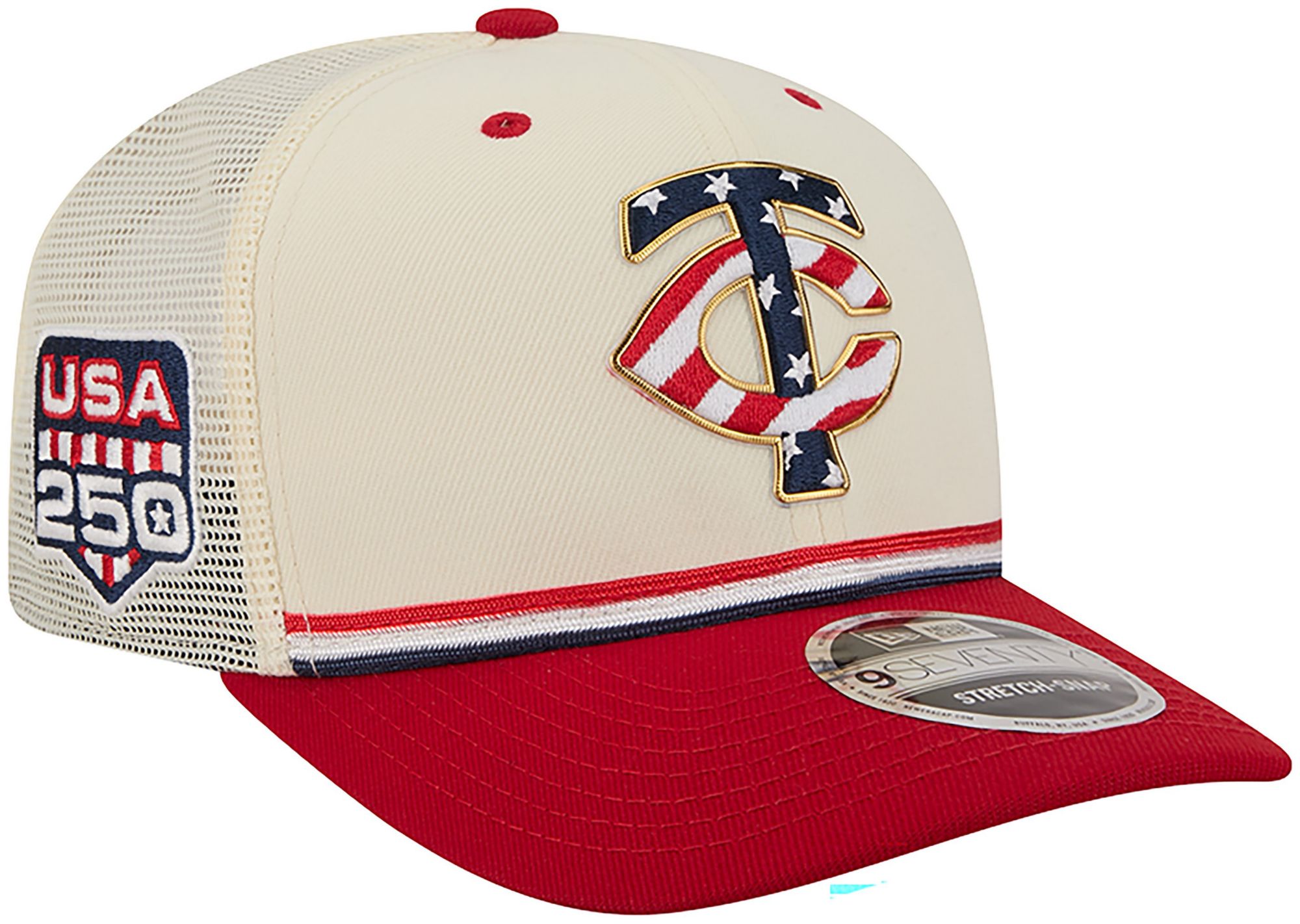 New Era Adult Minnesota Twins 4th of July 9Seventy Adjustable Stretch-Snap Trucker Hat