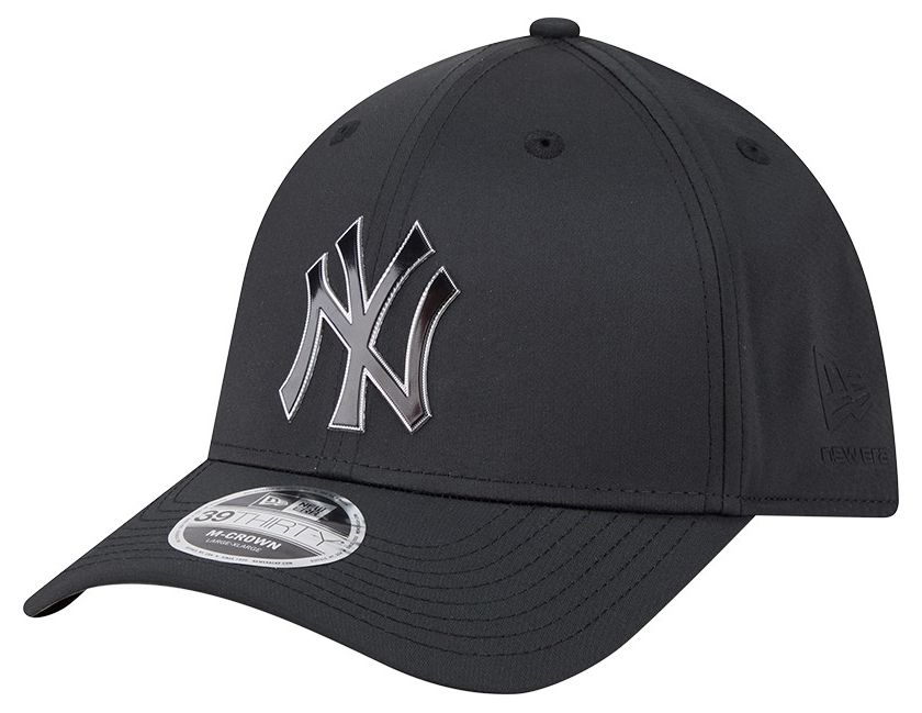 New Era Adult New York Yankees Black Metallic 39Thirty Stretch Fit Hat
