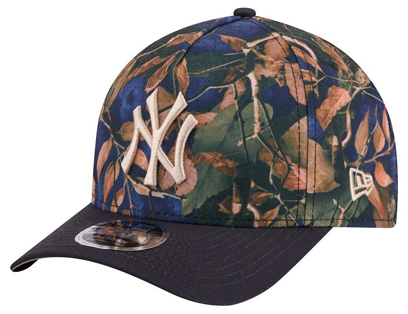 New Era Adult New York Yankees Navy Leaves 9Forty Adjustable Hat