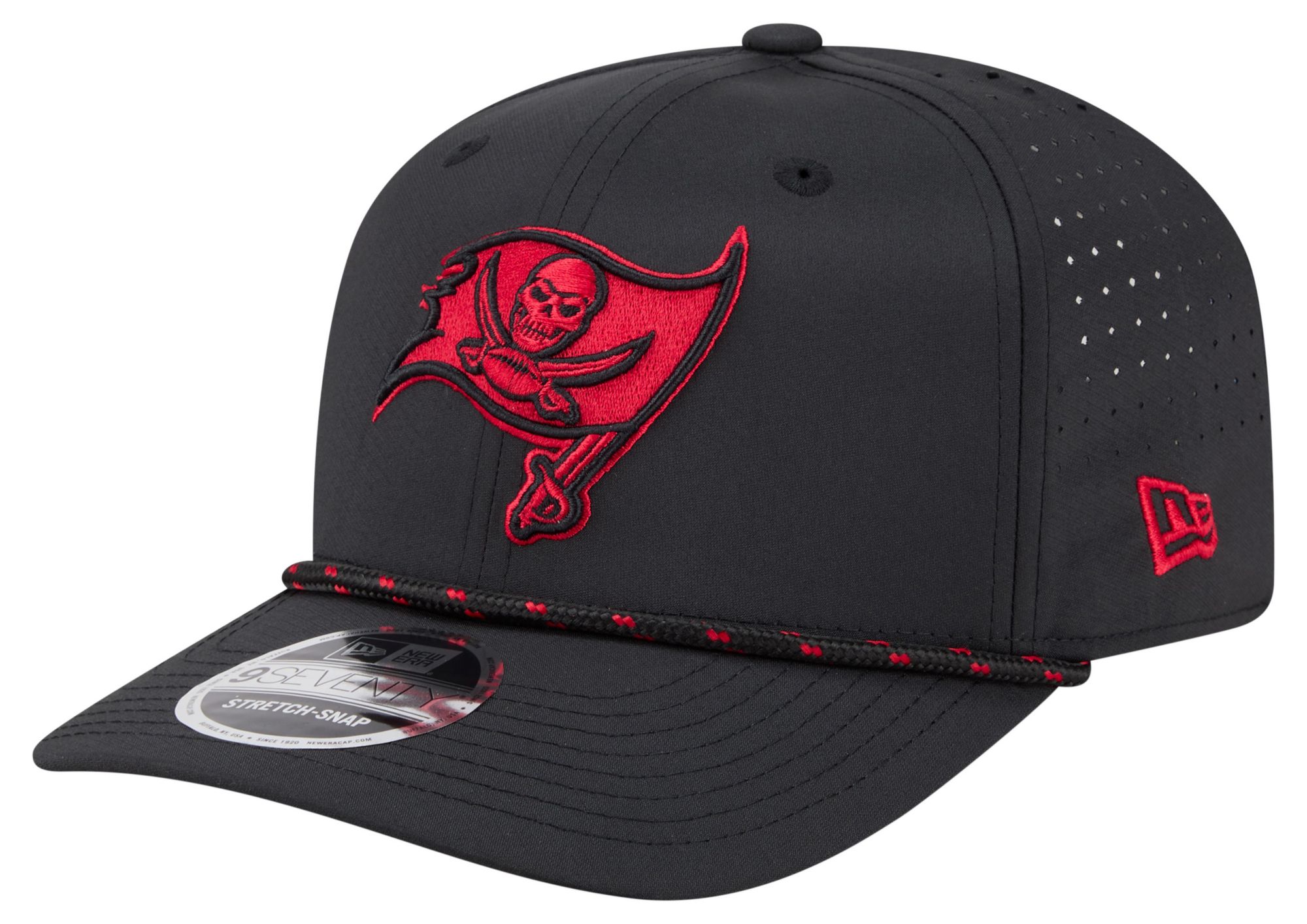 New Era Adult Tampa Bay Buccaneers Black Rope 9Seventy Adjustable Hat