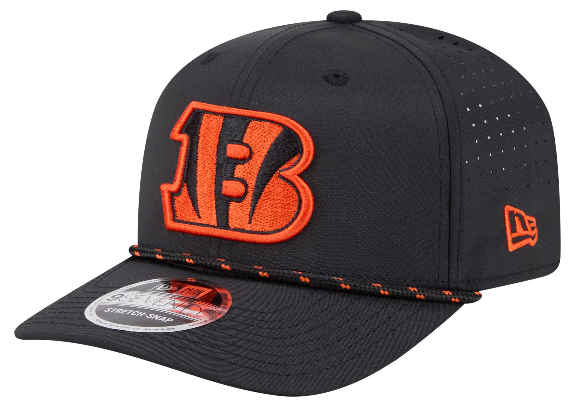 New Era Adult Cincinnati Bengals Black Rope 9Seventy Adjustable Hat