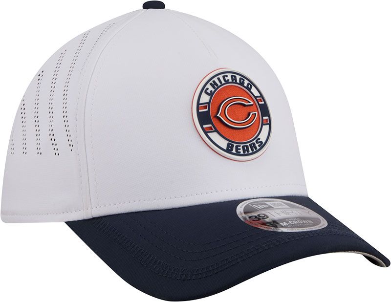 New Era Adult Chicago Bears White A-Frame Patch 39Thirty Stretch Fit Hat