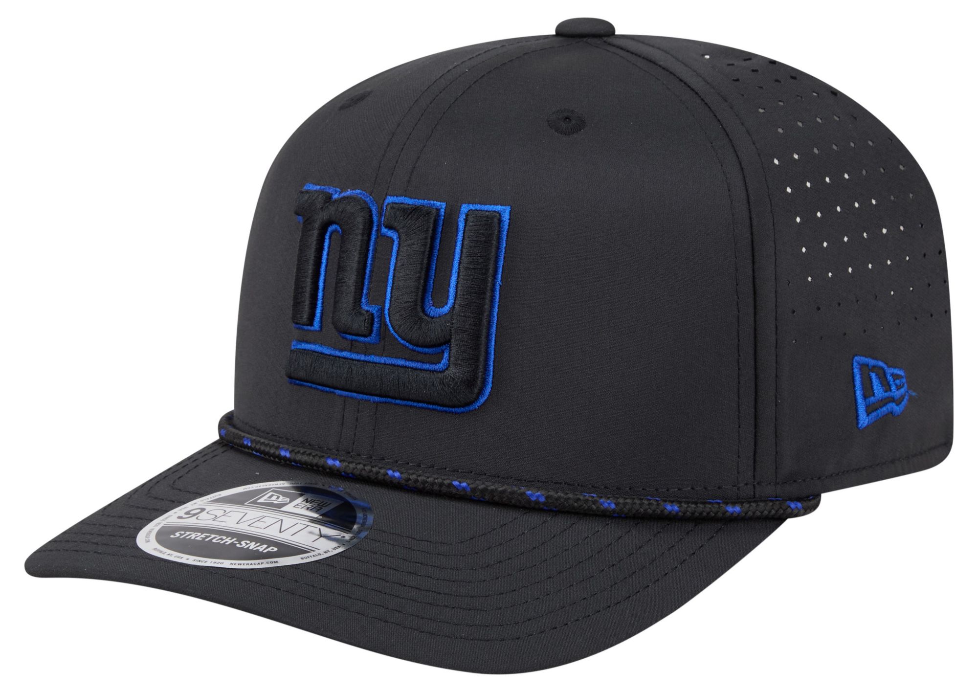 New Era Adult New York Giants Black Rope 9Seventy Adjustable Hat