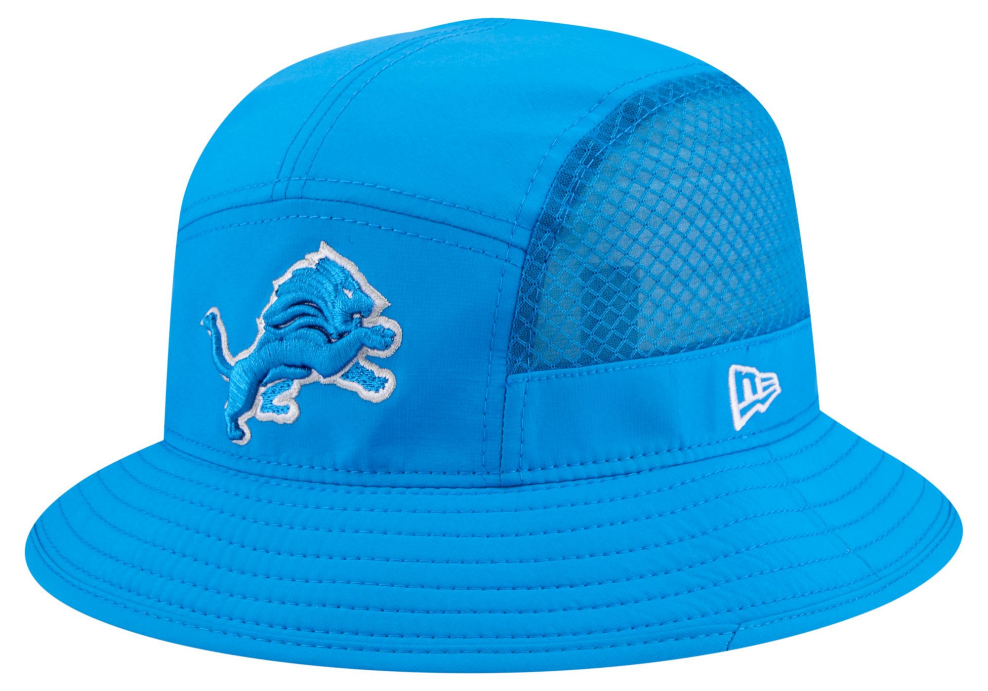 New Era Adult Detroit Lions Medium Blue Mesh Bucket Hat