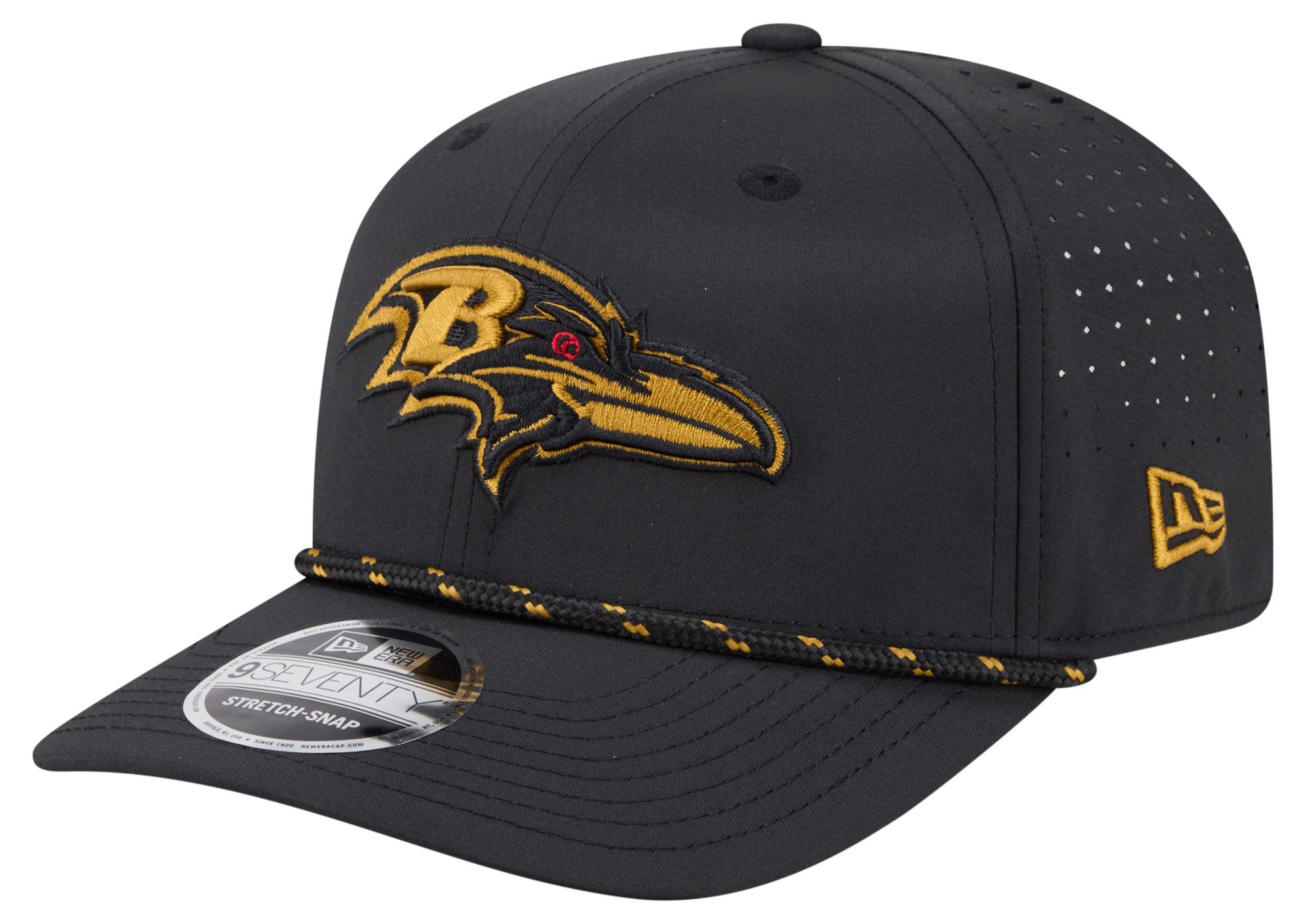 New Era Adult Baltimore Ravens Black Rope 9Seventy Adjustable Hat