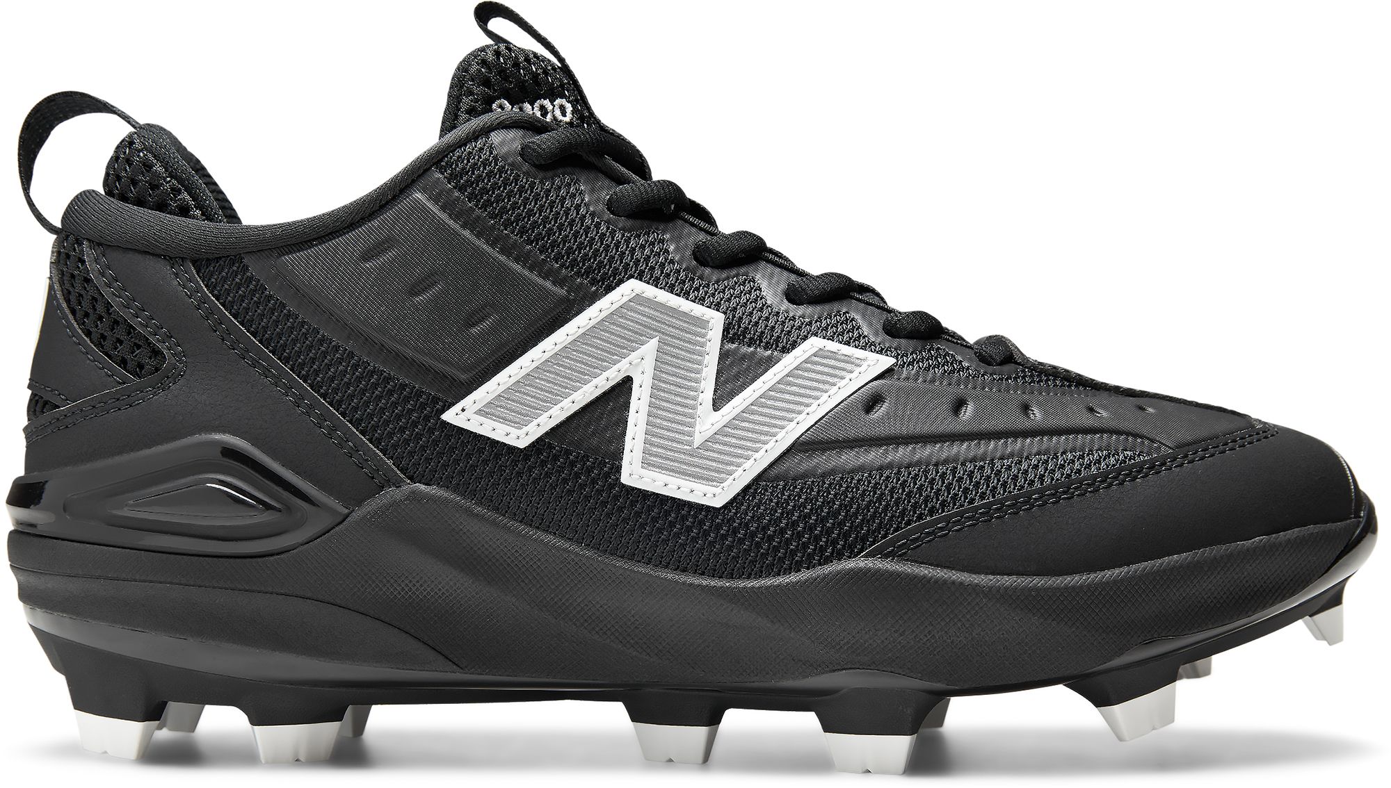 New Balance Men's 3000v8 TPU Baseball Shoes - Black/White (Size 9.5 Wide)