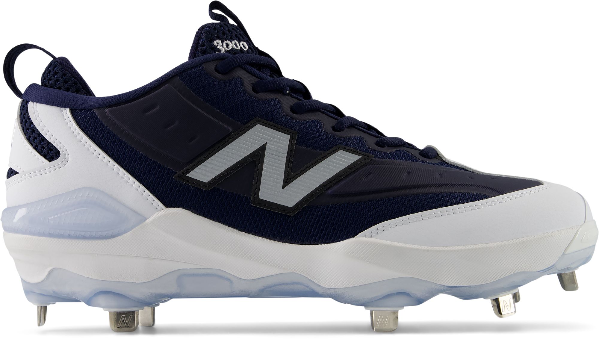 New Balance Fresh Foam 3000 V8 Metal Baseball Cleats, Size 15, Navy/White