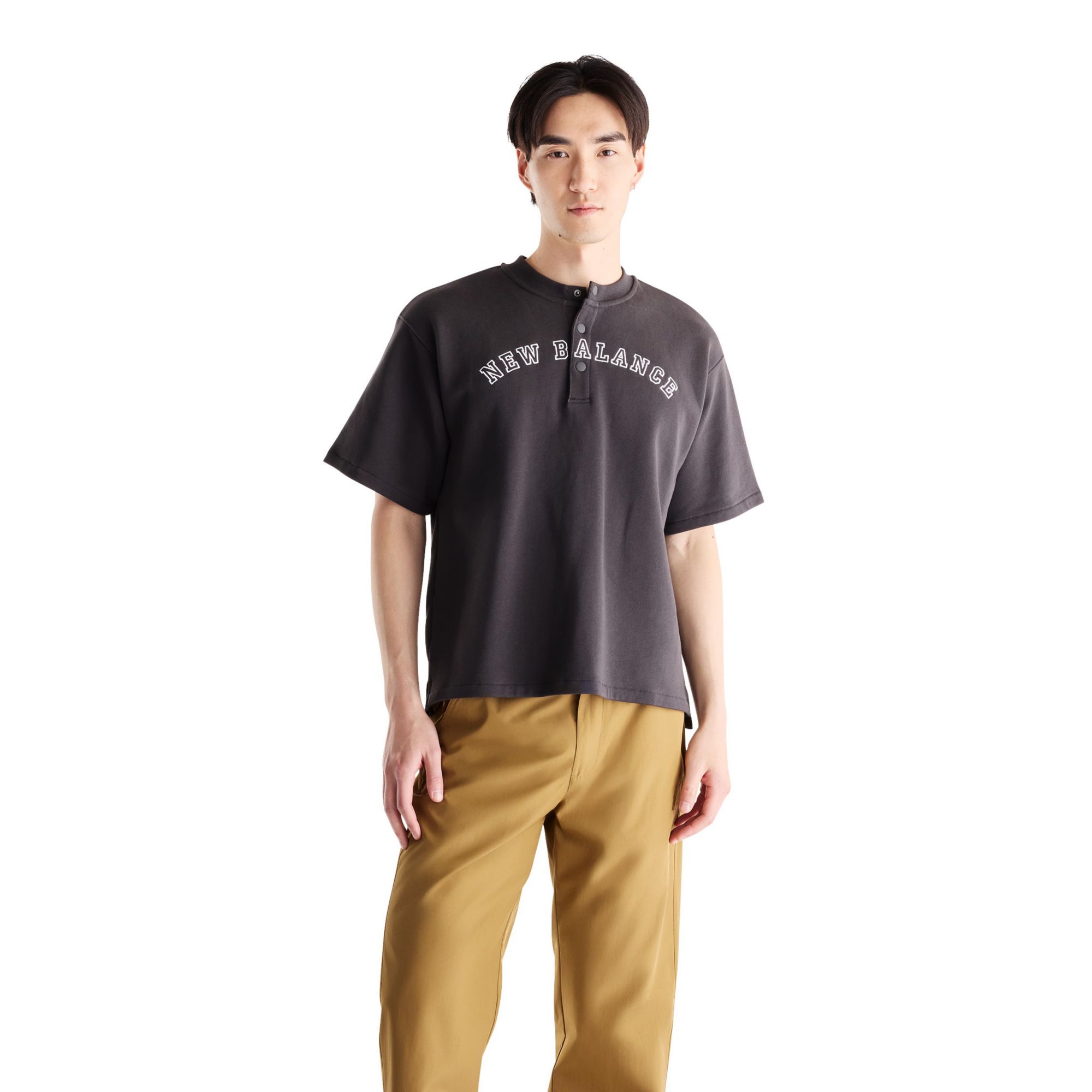 New Balance Men's Shohei French Terry Henley Neck Top