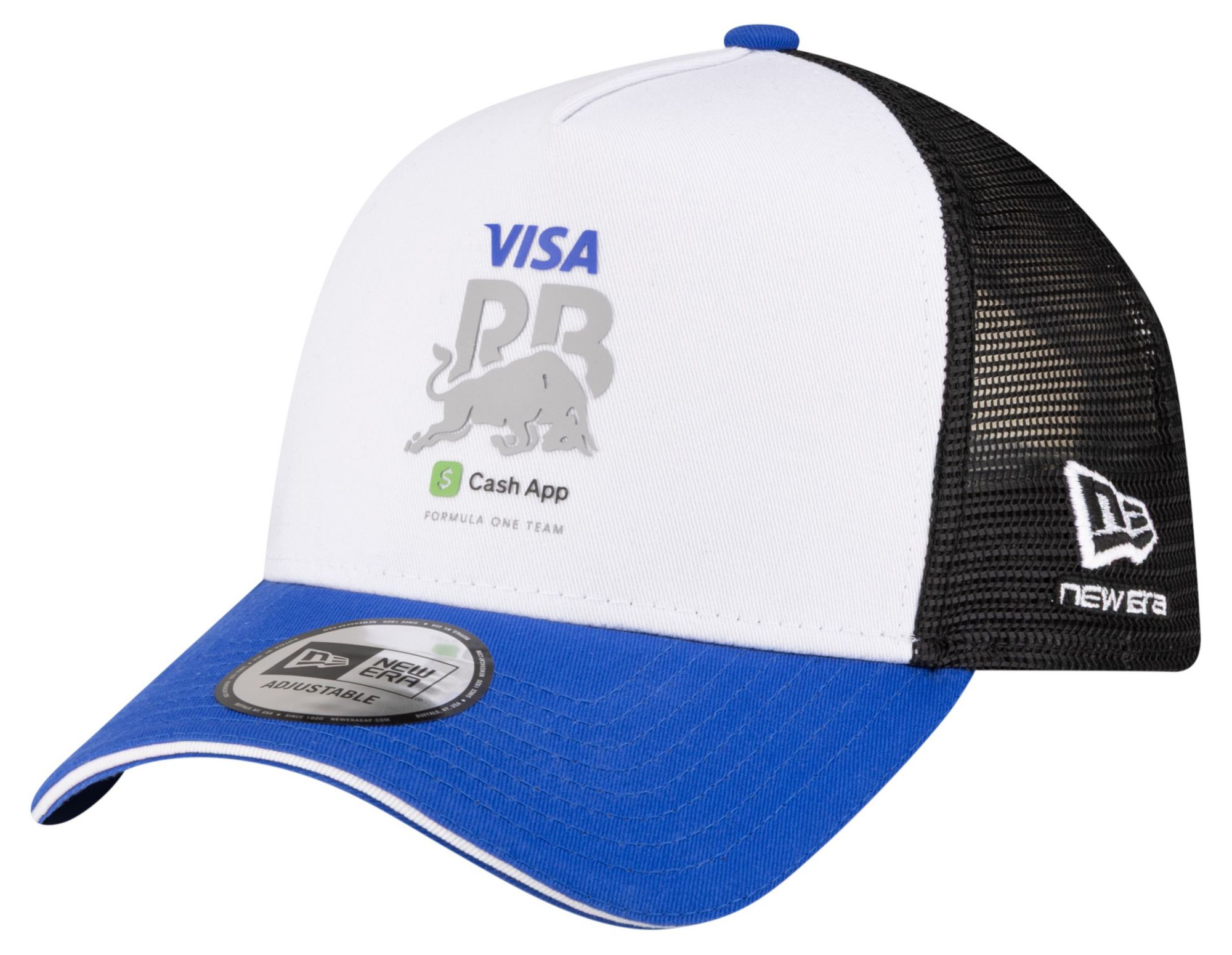 New Era Men's Red Bull Racing White Adjustable Trucker Hat