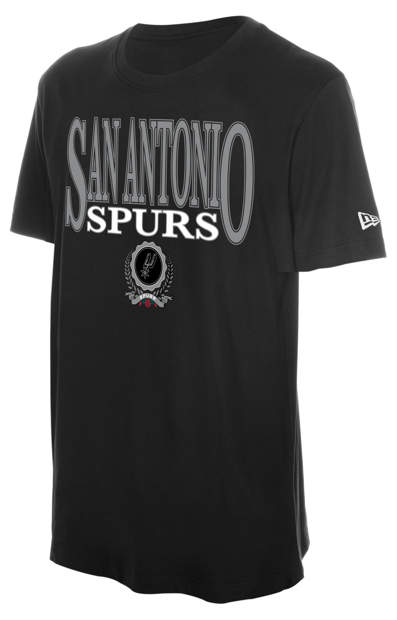 New Era Men's San Antonio Spurs Black Wordmark T-Shirt