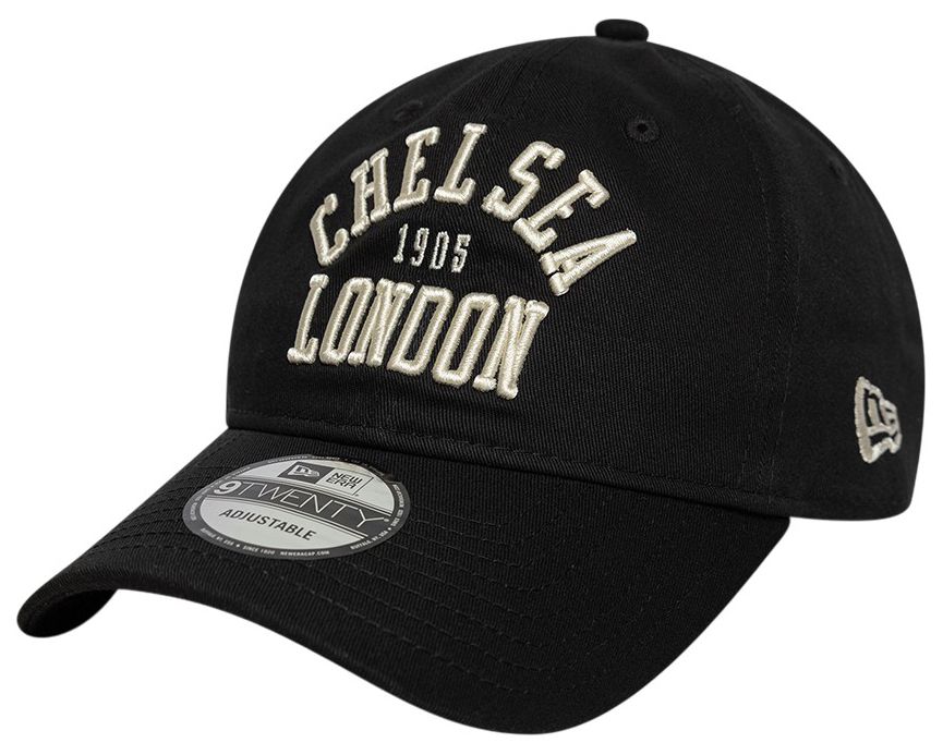 New Era Men's Chelsea FC Black Wordmark 9Twenty Adjustable Hat