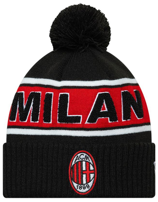 New Era Men's AC Milan Black Pom Beanie
