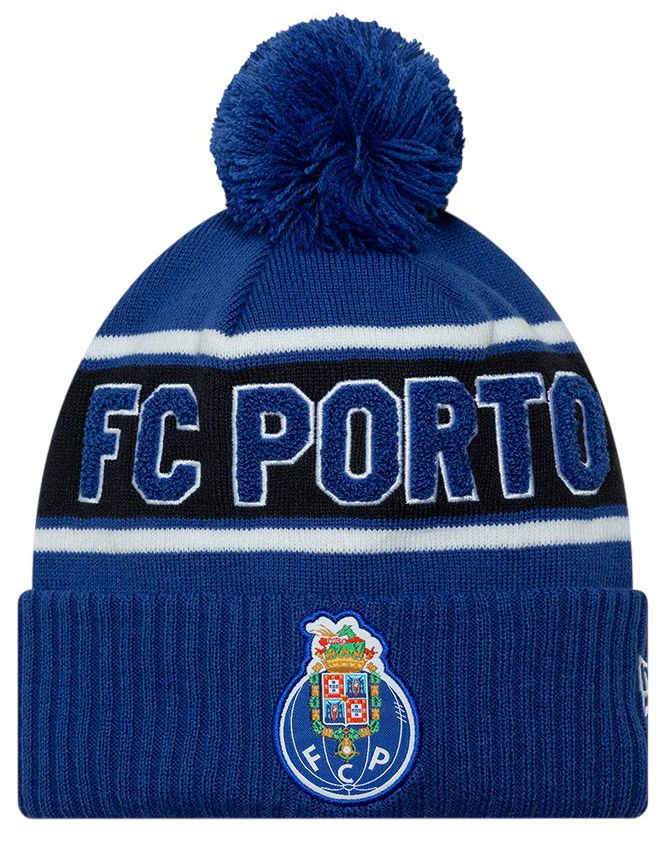 New Era Men's Porto Blue Pom Beanie