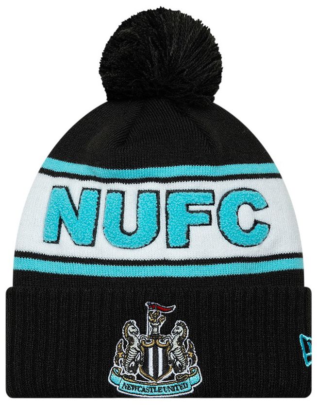 New Era Men's New Castle United Black Pom Beanie