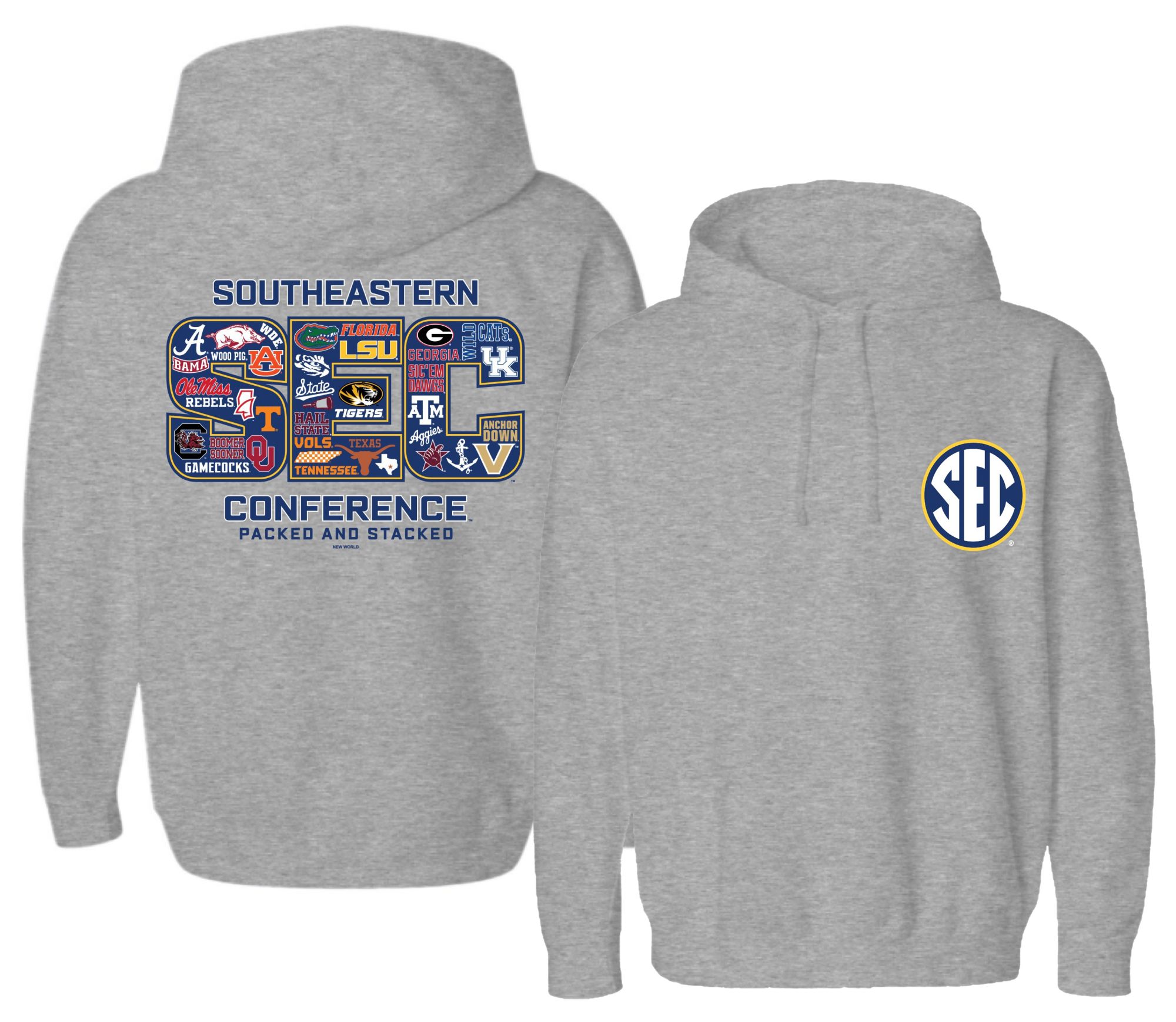 New World Graphics Men's NCAA Sport Grey Pullover Hoodie