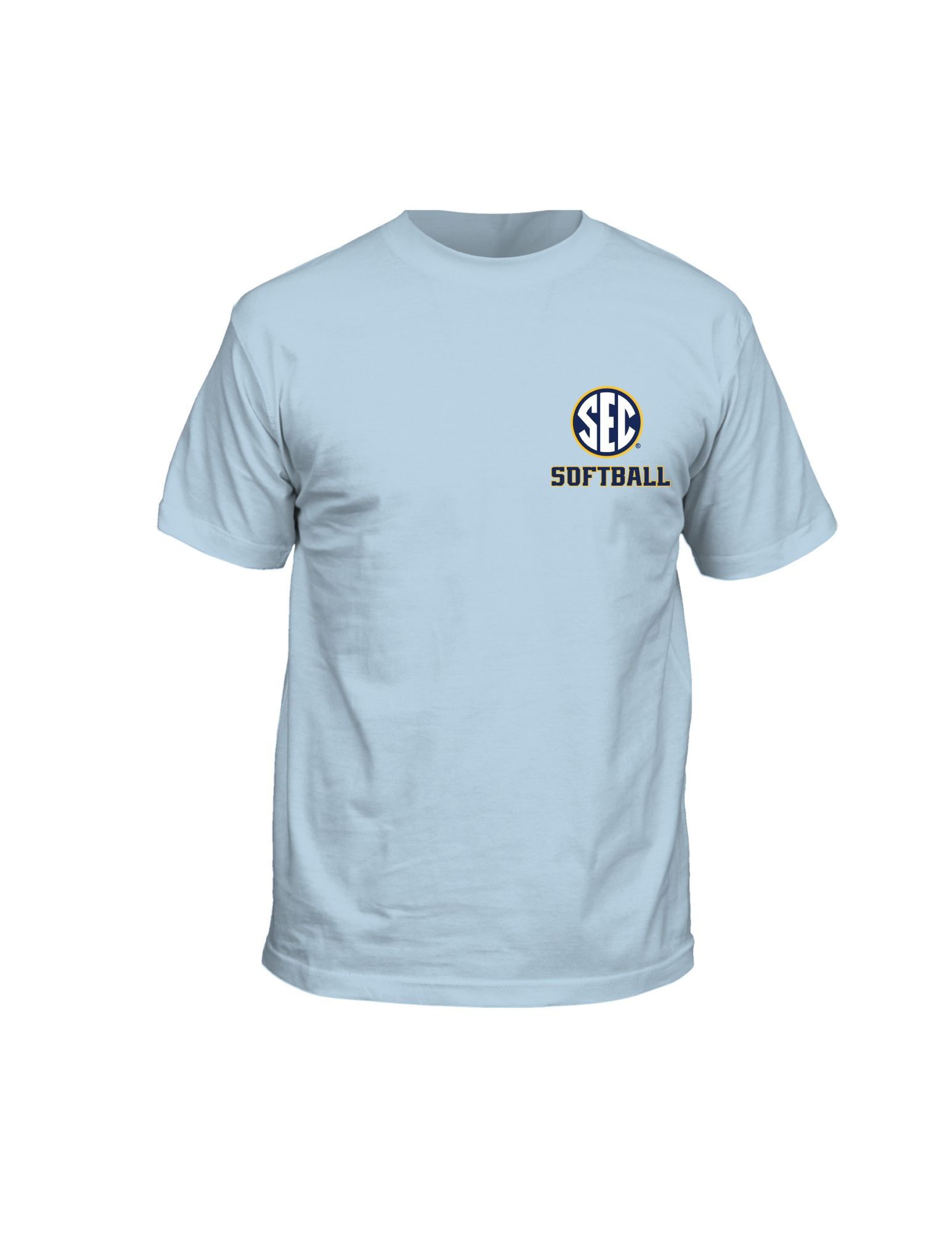 New World Graphics Men's SEC Baseball Chambray Soft Helmet T-Shirt