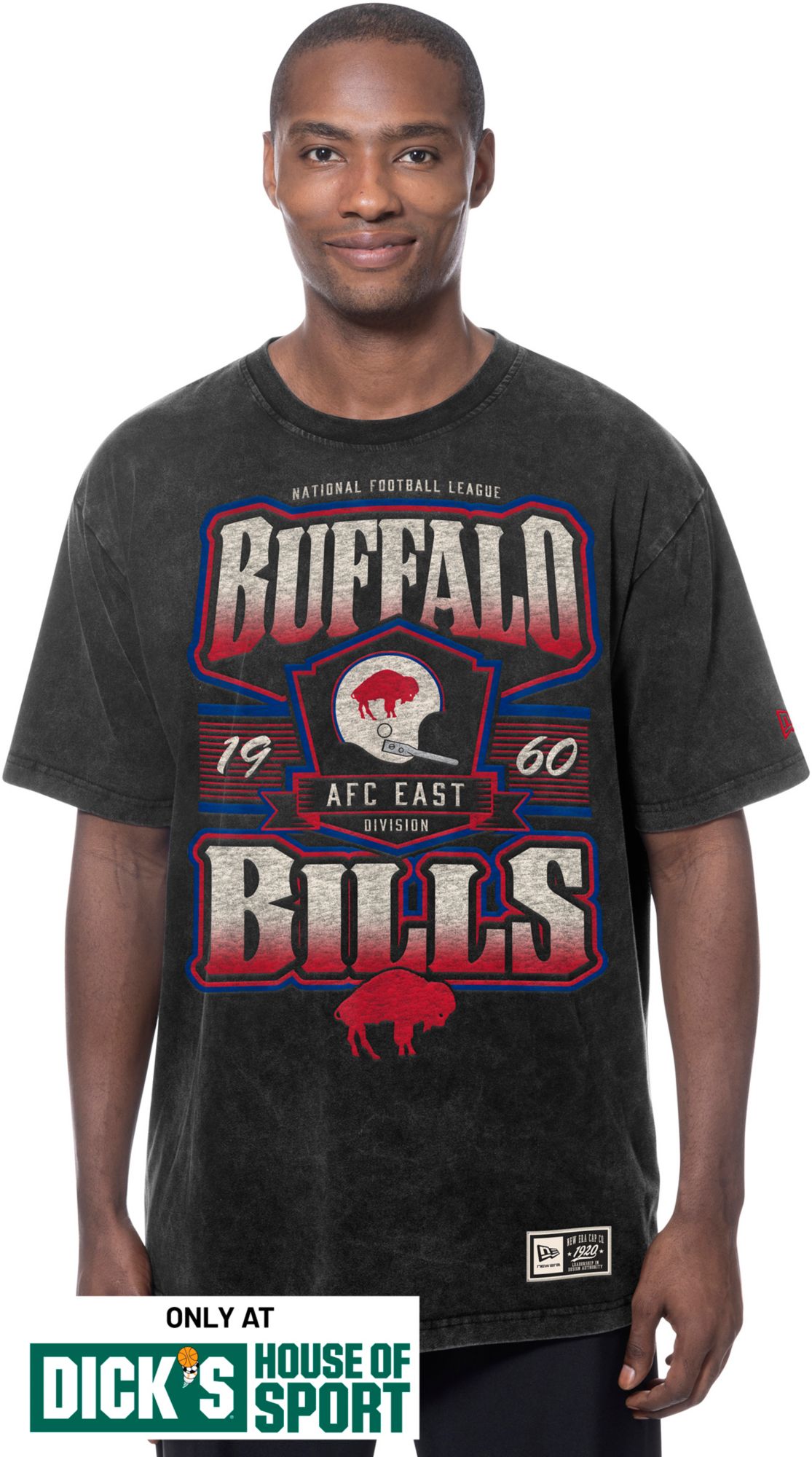 New Era Men's Buffalo Bills Black Washed T-Shirt