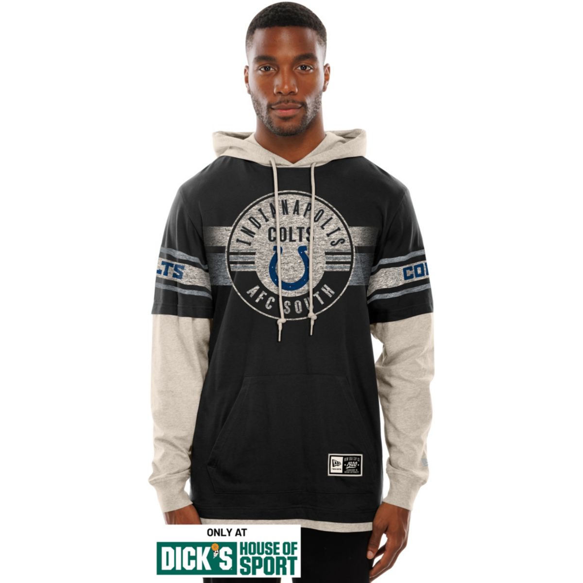 47 Men's Baltimore Ravens Black Split Zone Lacer Pullover Hoodie