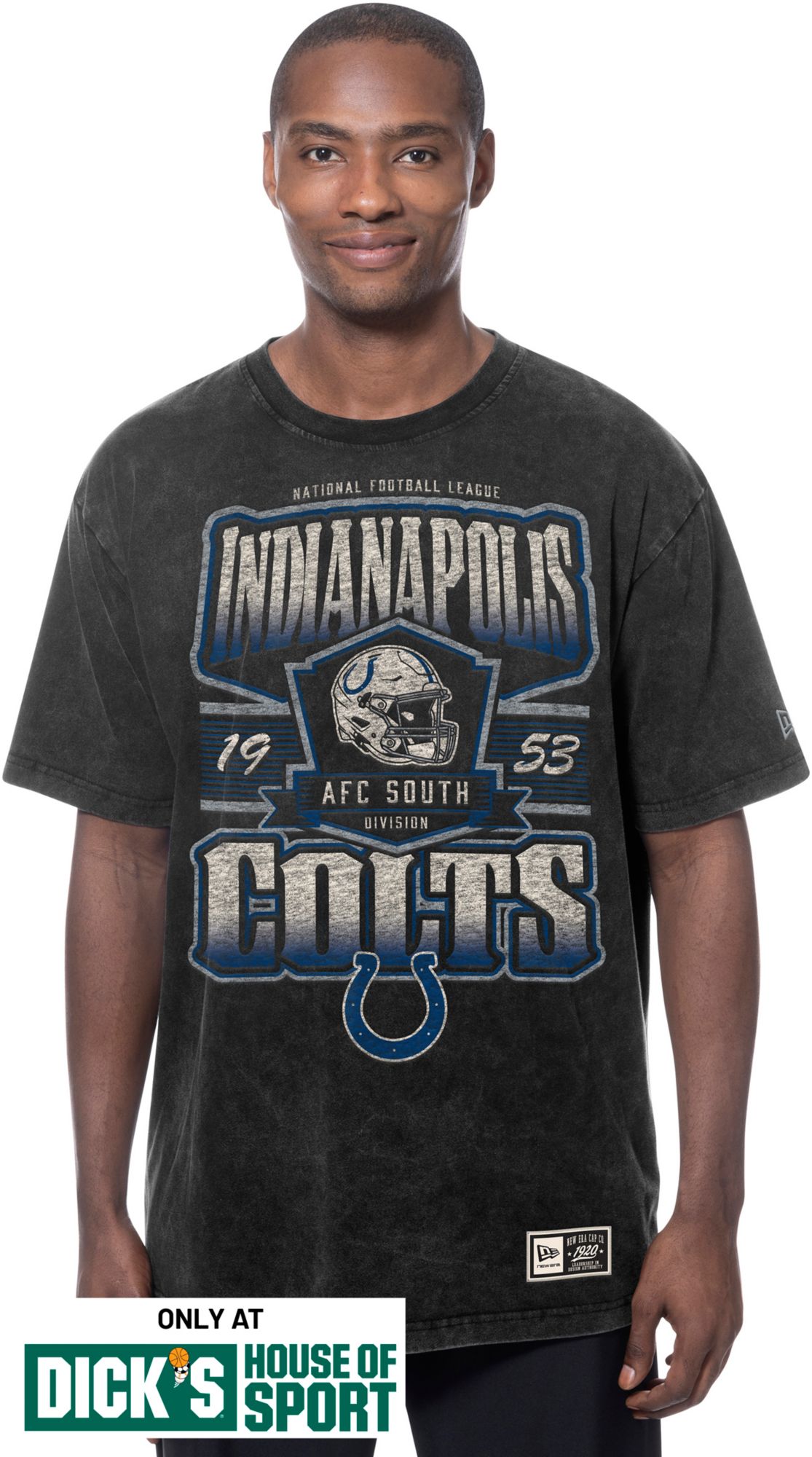 New Era Men's Indianapolis Colts Black Washed T-Shirt