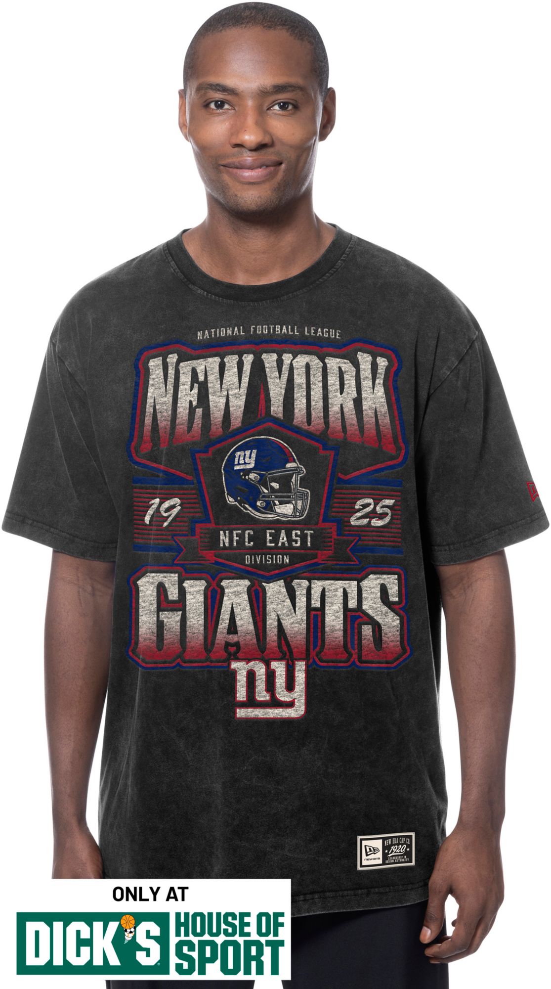 New Era Men's New York Giants Black Washed T-Shirt