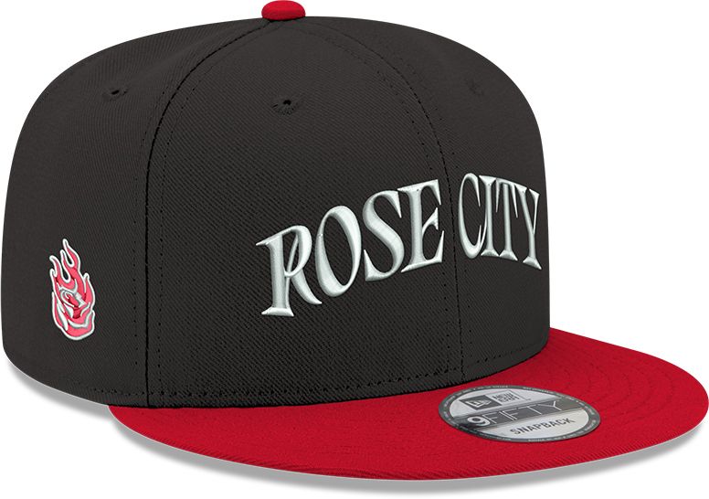 New Era Adult Portland Fire Black Wordmark Rebel 9Fifty Adjustable Hat