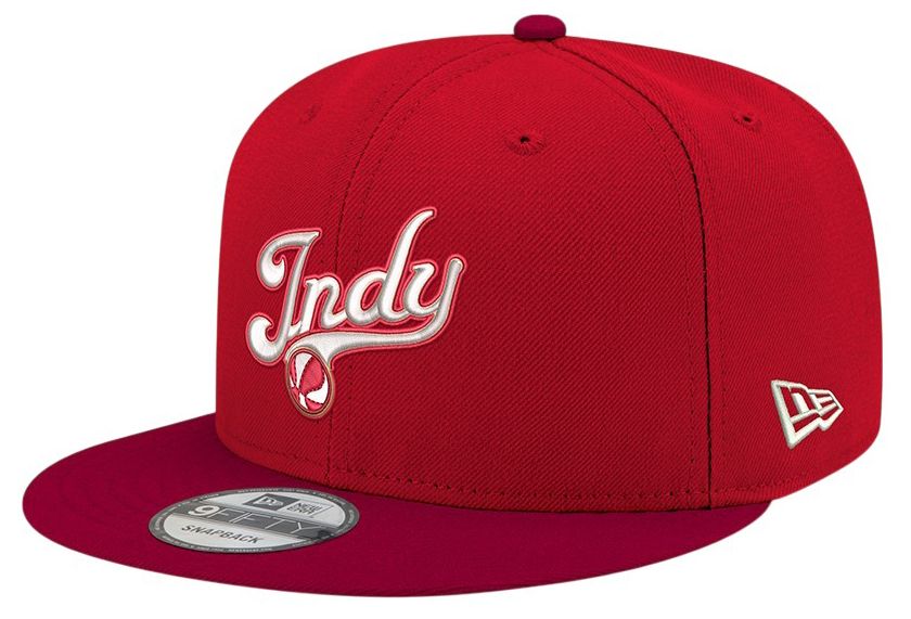 New Era Men's Indiana Fever Red Wordmark Rebel 9Fifty Adjustable Hat