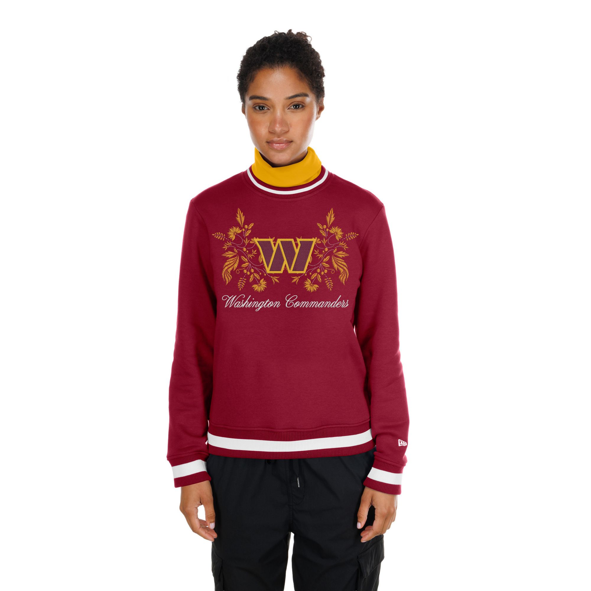 New Era Women's Washington Commanders Embroidered Crewneck Sweatshirt