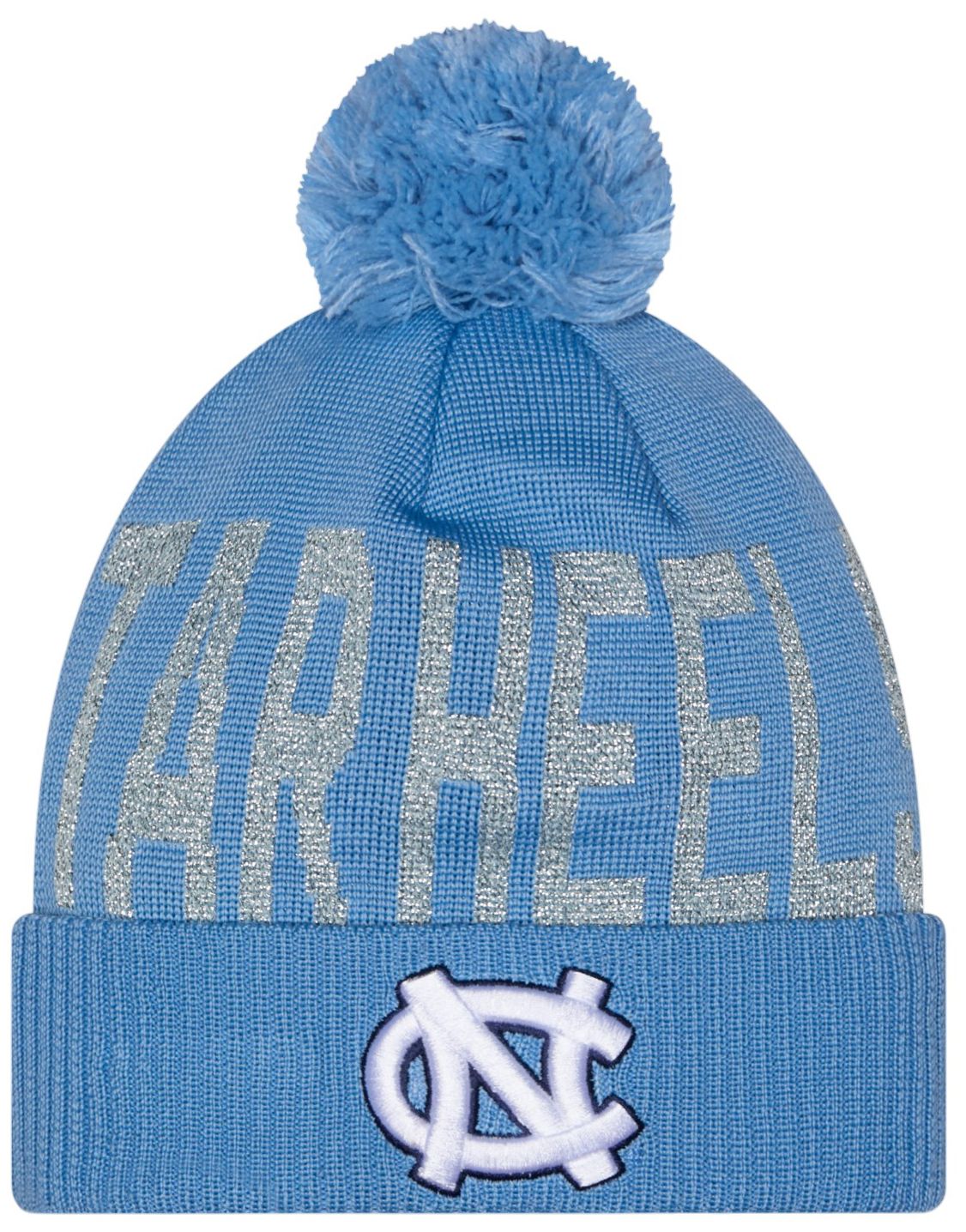 New Era North Carolina Shimmer Pom Knit Beanie