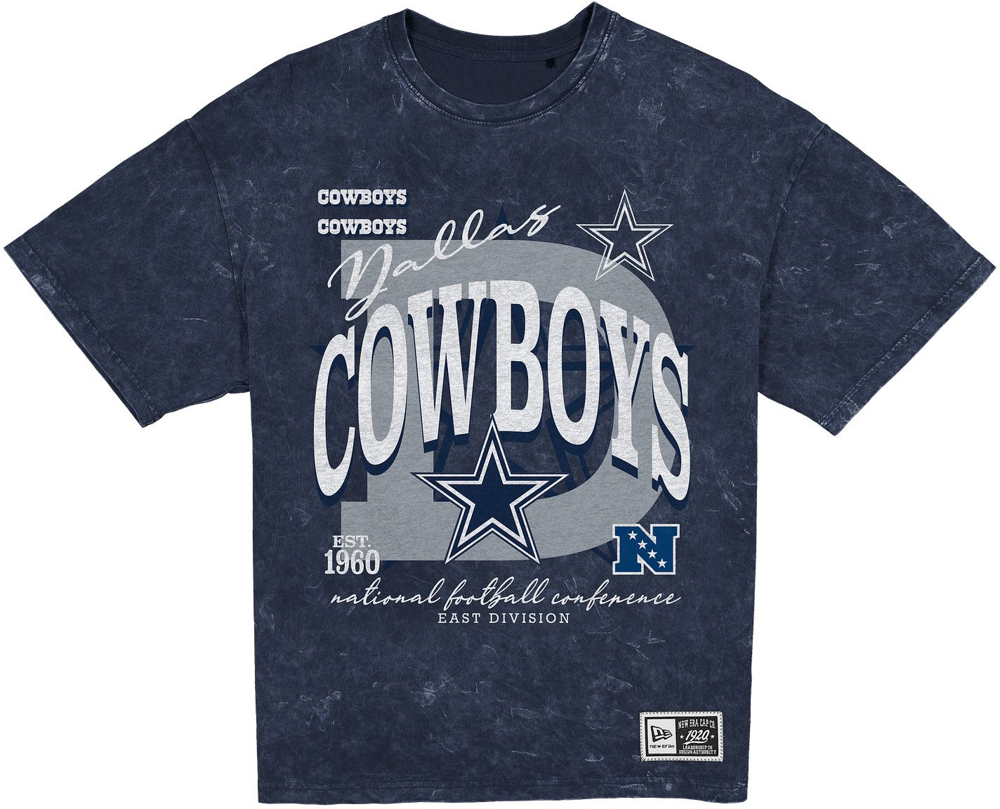 New Era Women's Dallas Cowboys Navy Acid Washed T-Shirt