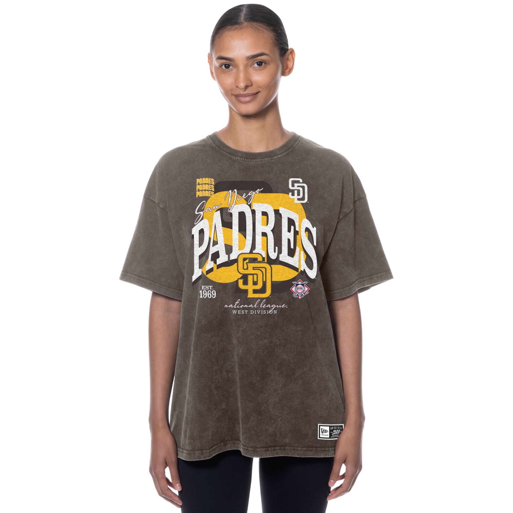 New Era Women's San Diego Padres Brown Throwback Enzyme T-Shirt