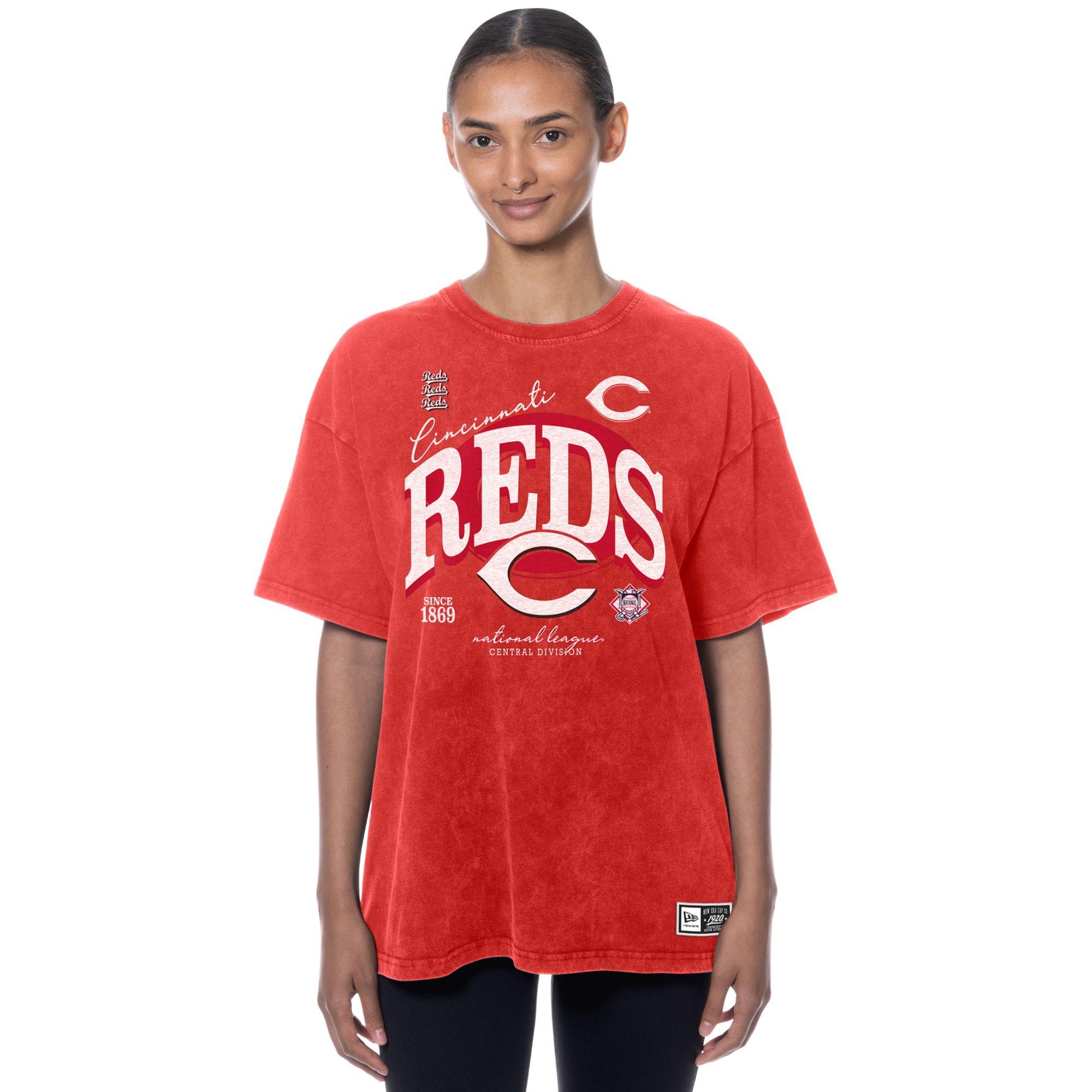 New Era Women's Cincinnati Reds Red Throwback Enzyme T-Shirt